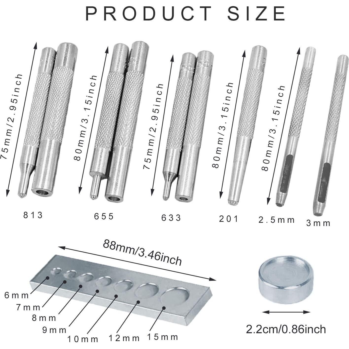 Juego de Herramientas para Remaches JONMON 11 Piezas con Perforadores