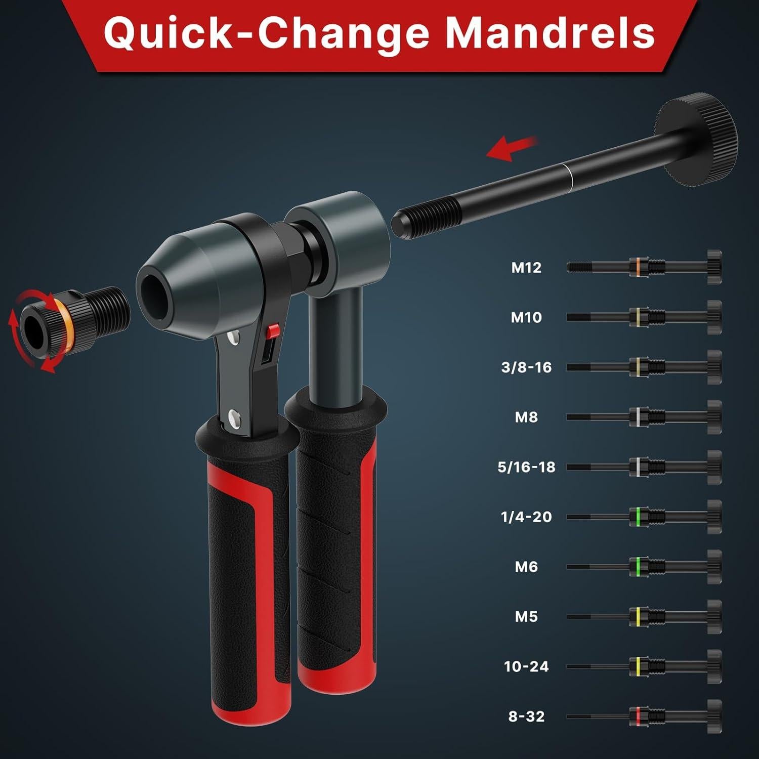 Kit de Herramienta de Tuerca de Remache TOLRET TR21 con 100 Pcs