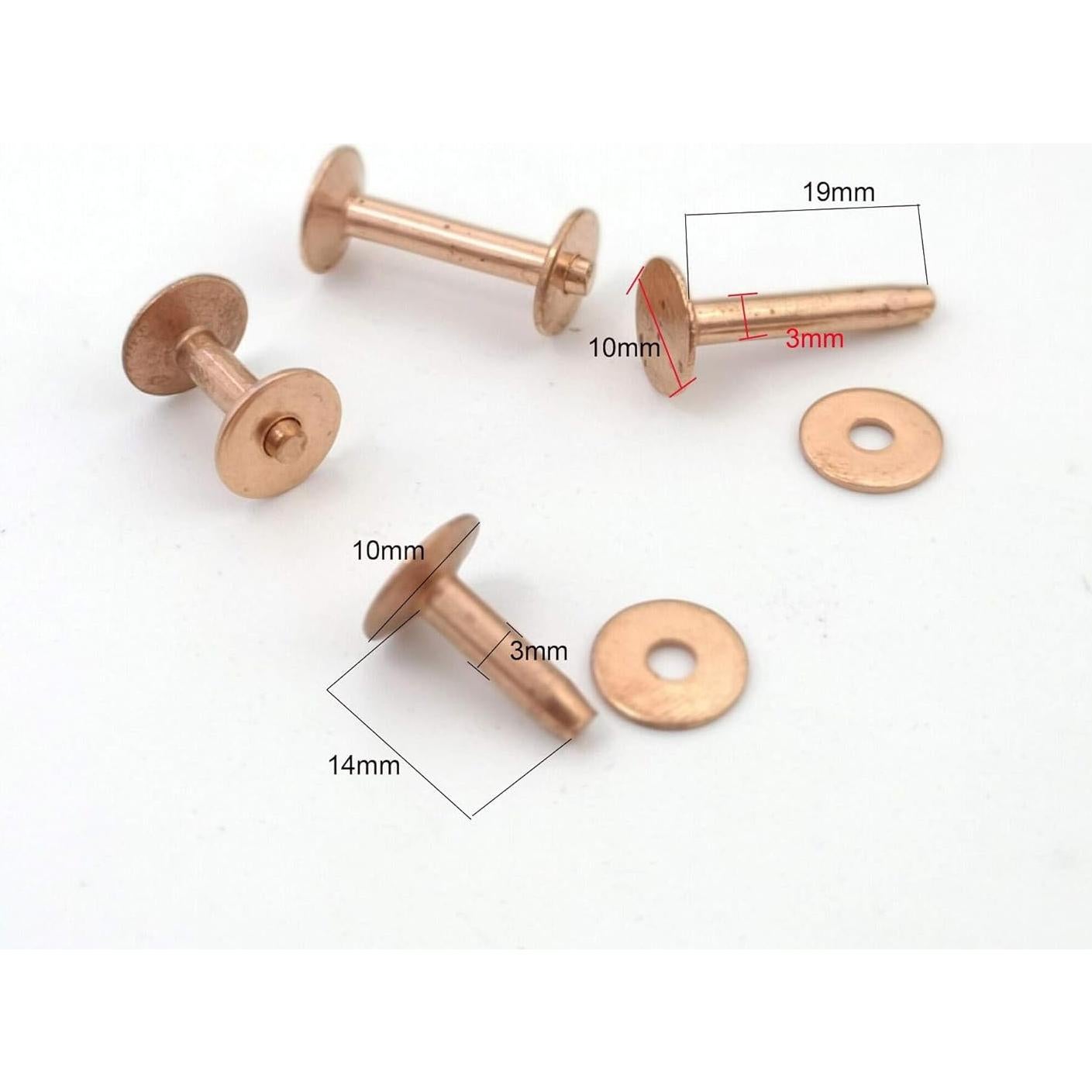 Remaches de Cobre Towonder con Herramientas para Cuero