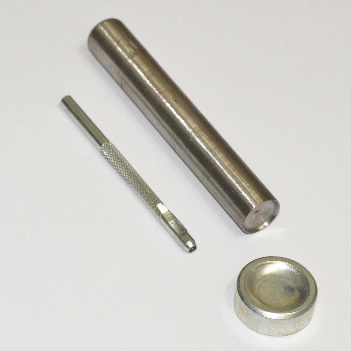 80 Remaches de Acero Inoxidable 12mm Plata con Herramientas