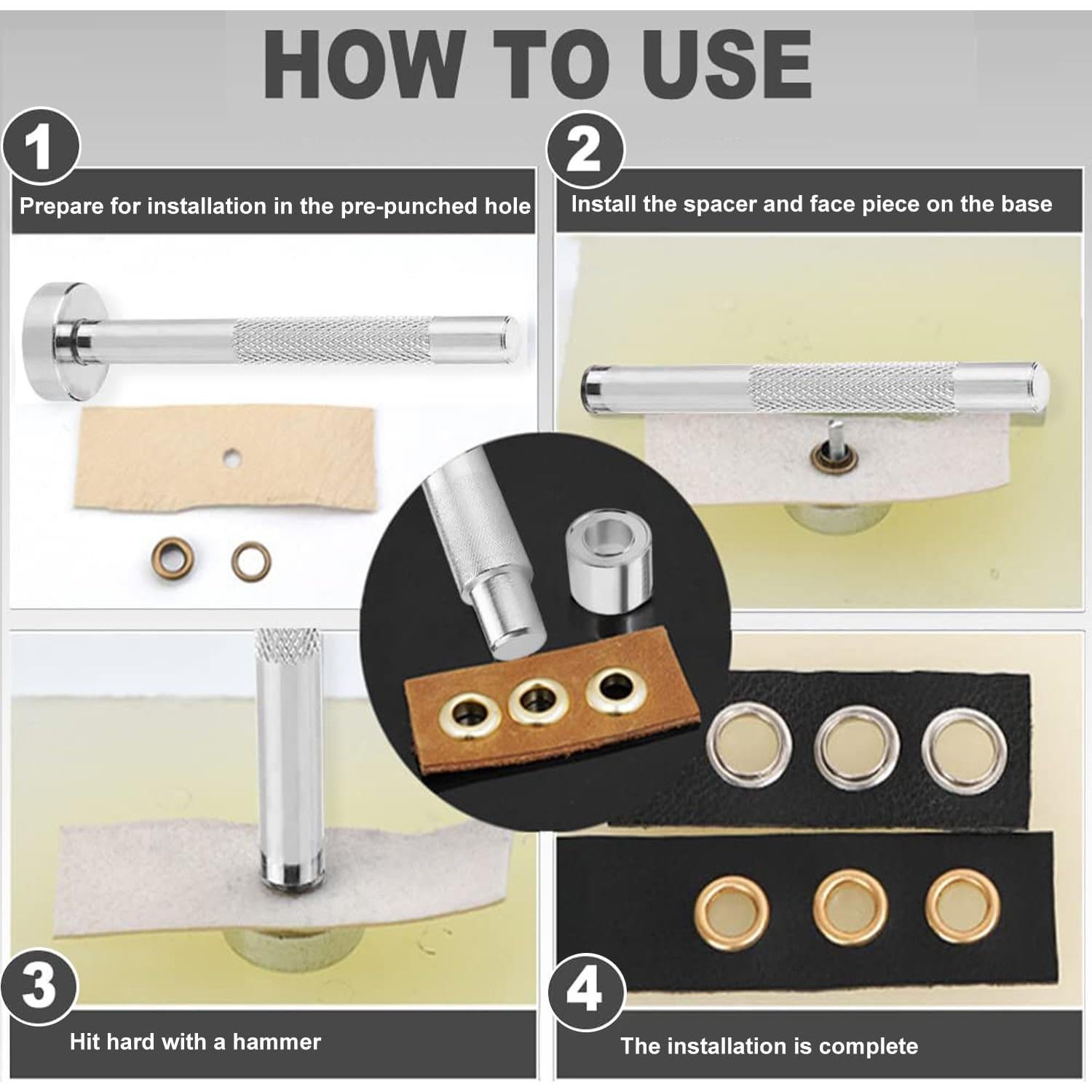 Herramienta de Troquel de Agujero de Ojete Utoolmart 8mm
