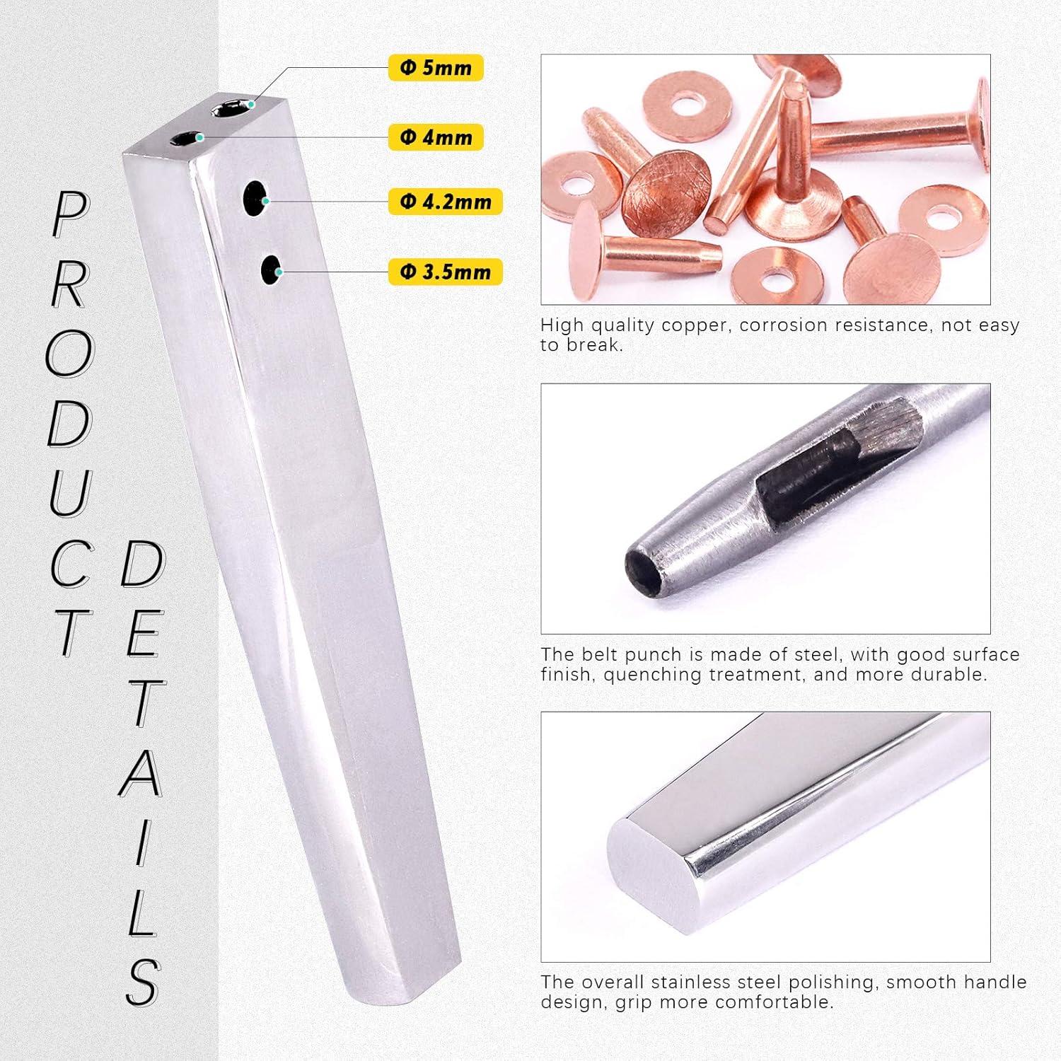 Kit de Remaches y Arandelas de Cobre 38 Piezas Swpeet