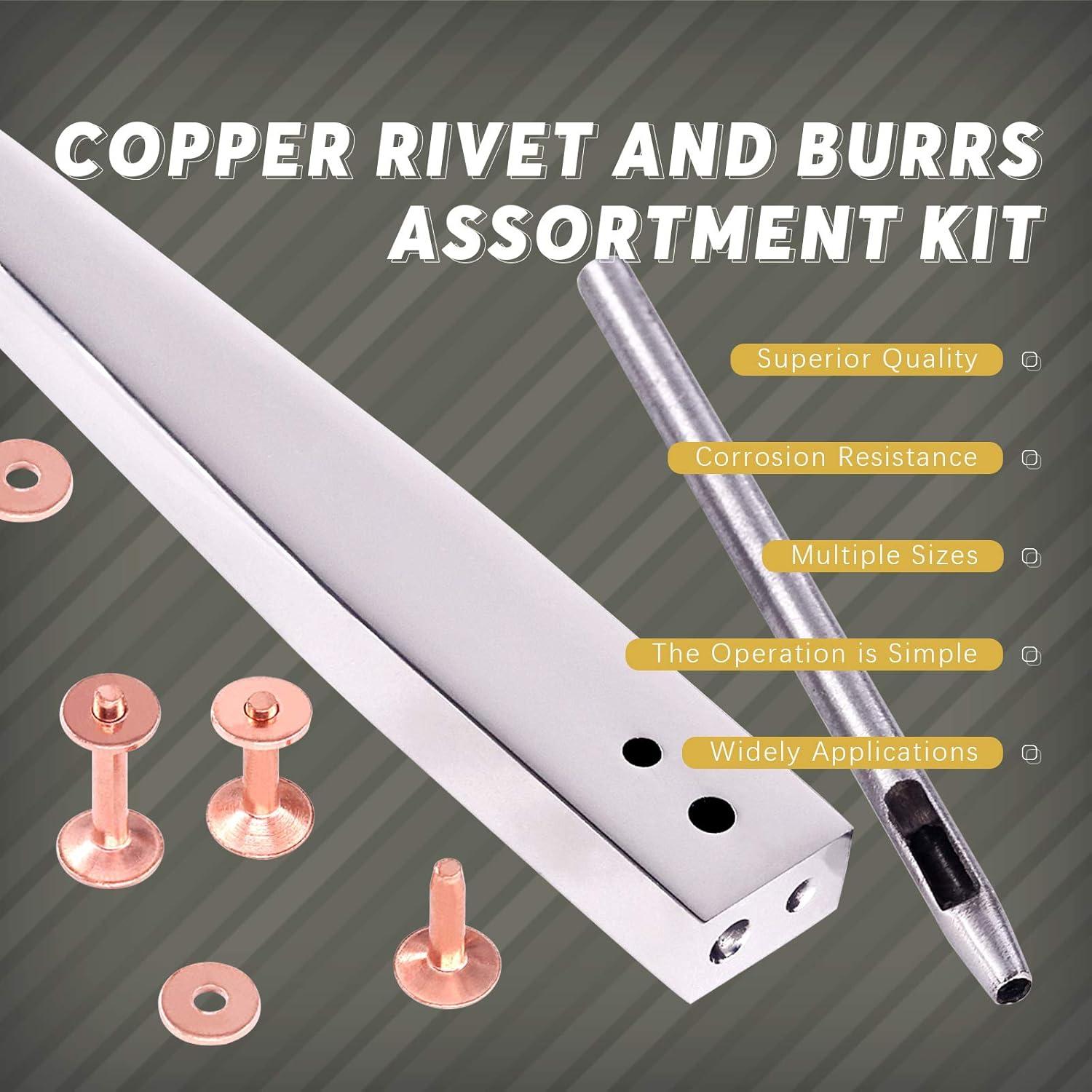Kit de Remaches y Arandelas de Cobre 38 Piezas Swpeet