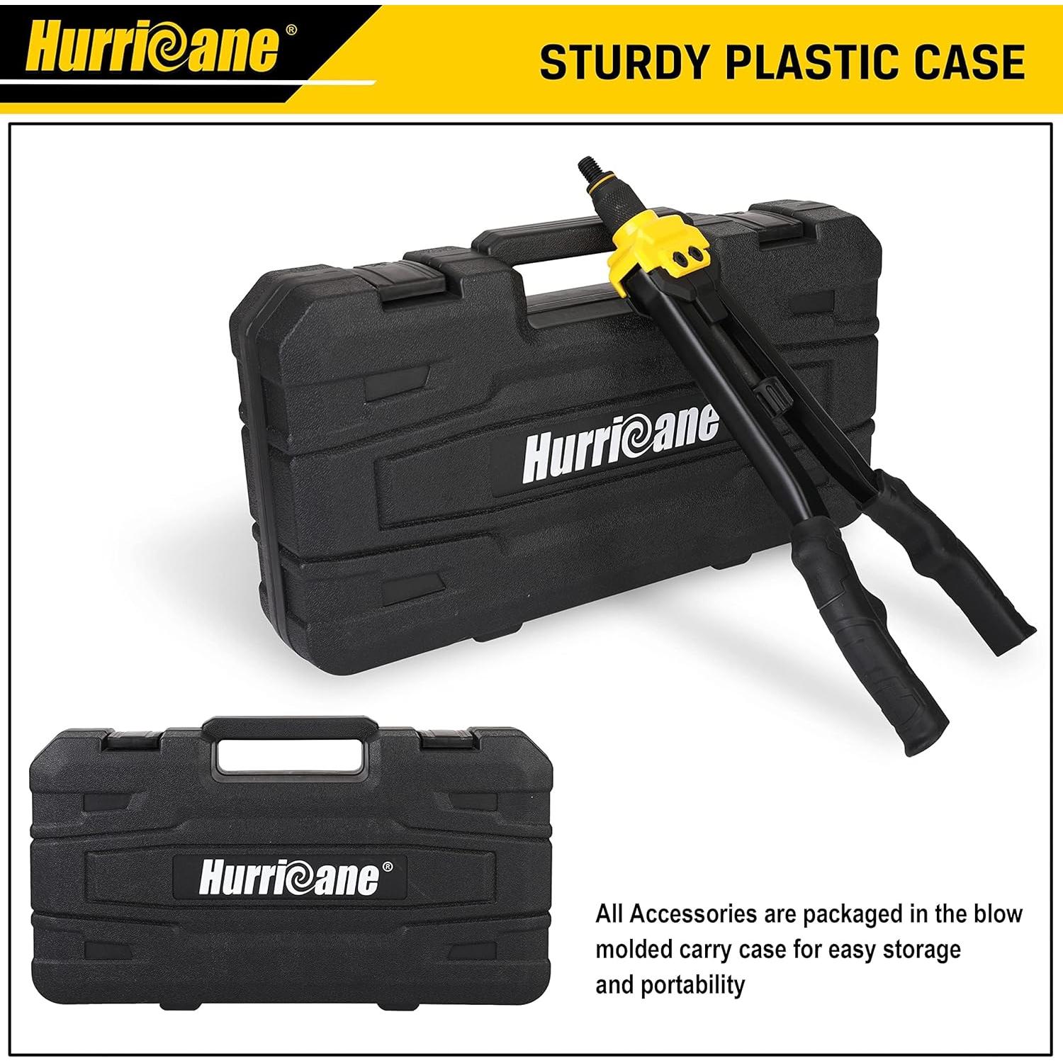 Herramienta de Tuerca Remachadora HURRICANE 16" con 130 Piezas