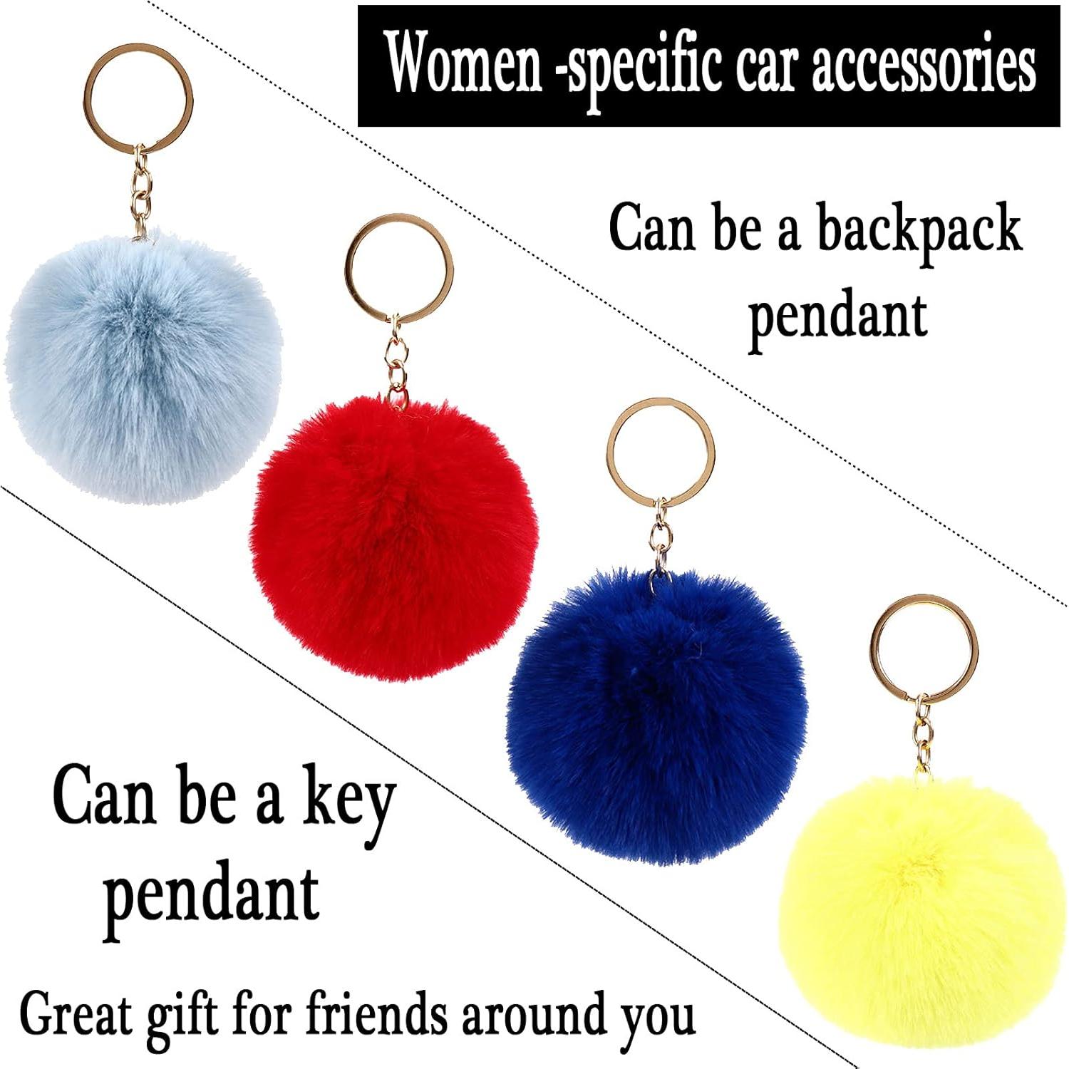 Juego de 4 Cubiertas de Volante Peludas YSLSLOO 38cm Amarillo