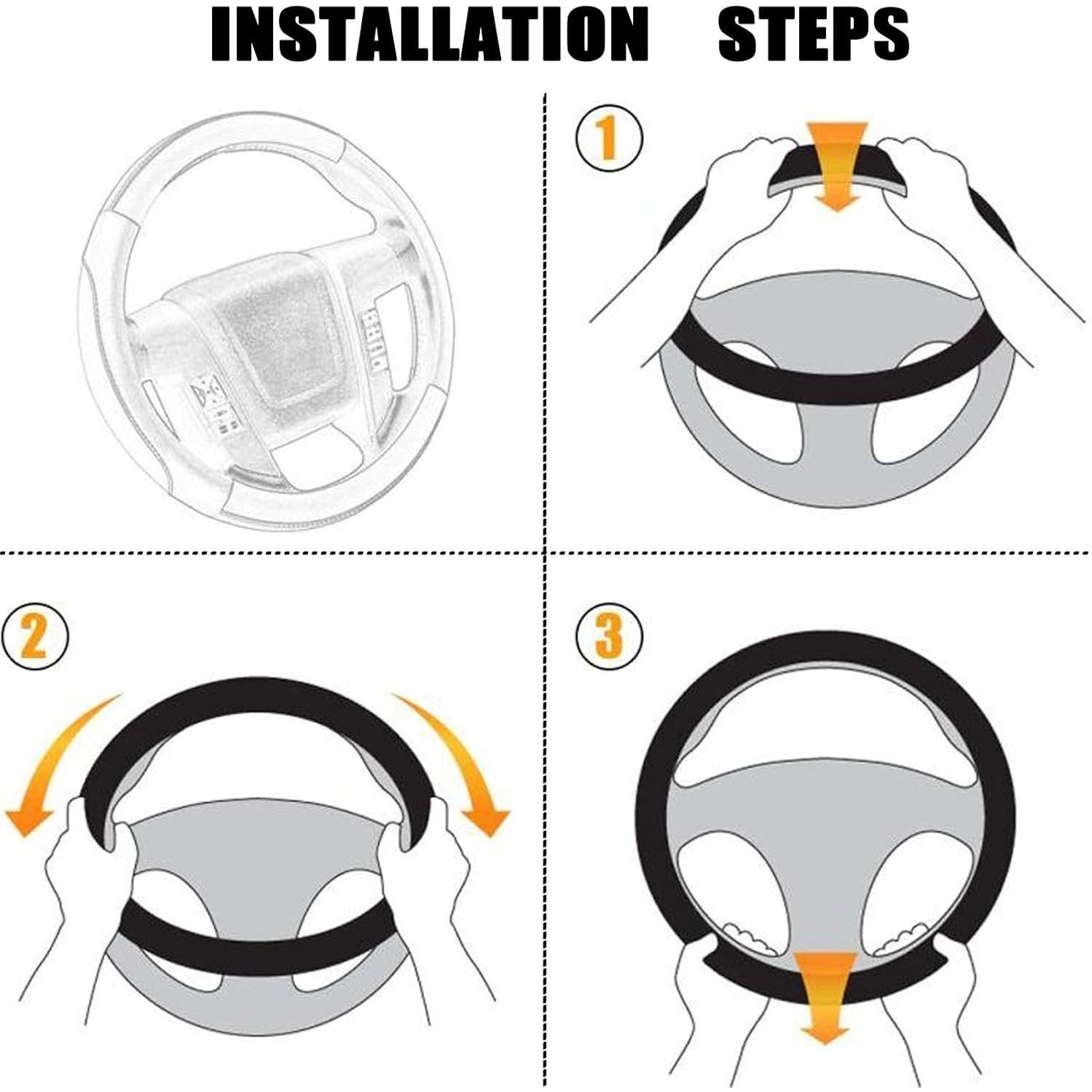 Juego de 4 Cubiertas de Volante Peludas YSLSLOO 38cm Amarillo