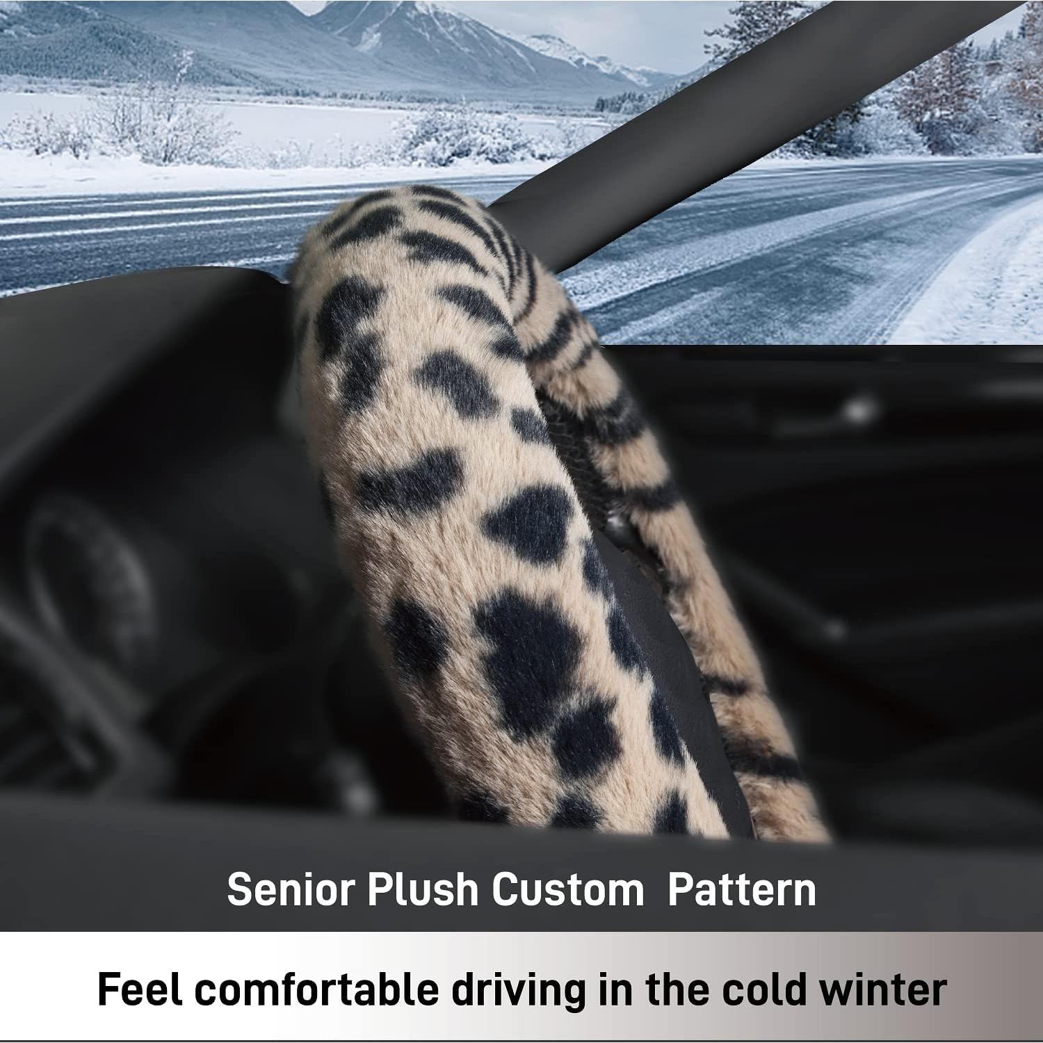 Cubierta de Volante Road Comforts Beige Leopardo 36.8-38.1 cm