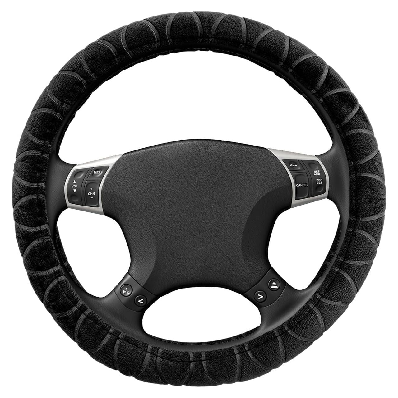 Funda de Volante de Coche Wevdn 38.1 cm Peluche Antideslizante