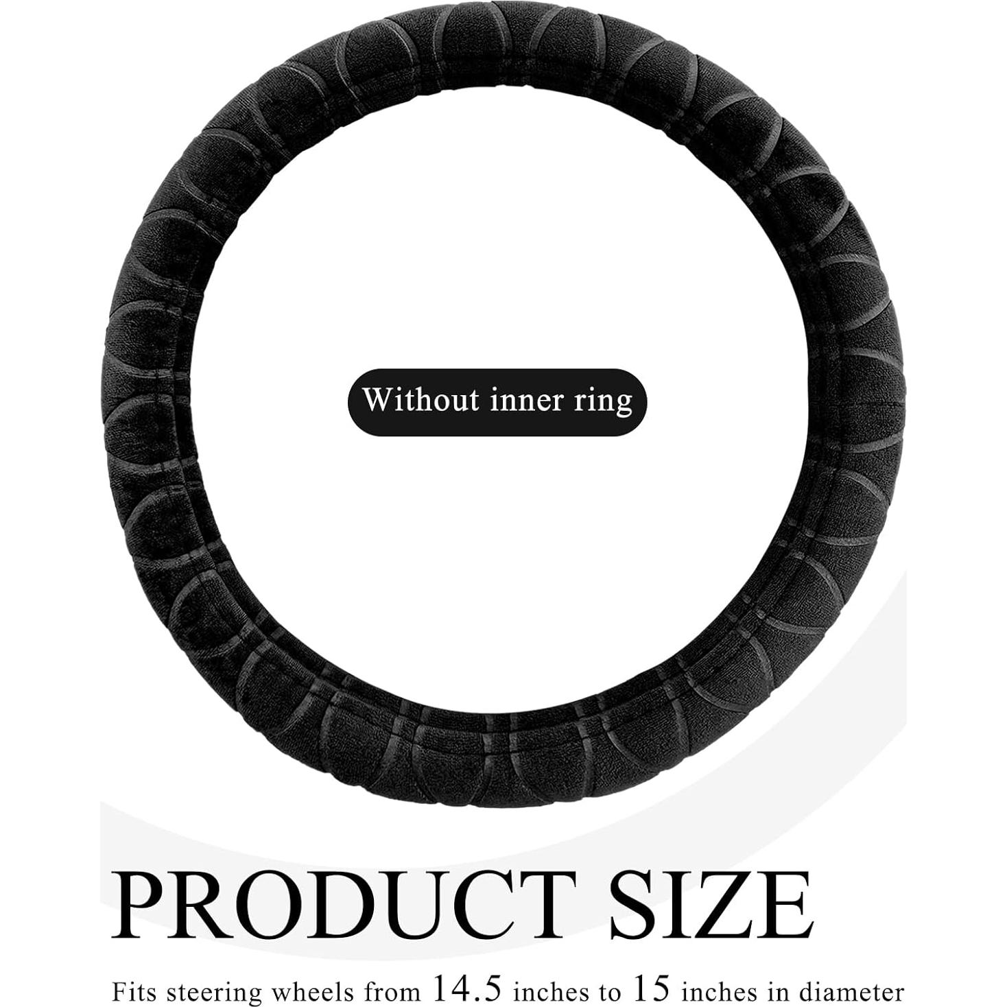 Funda de Volante de Coche Wevdn 38.1 cm Peluche Antideslizante