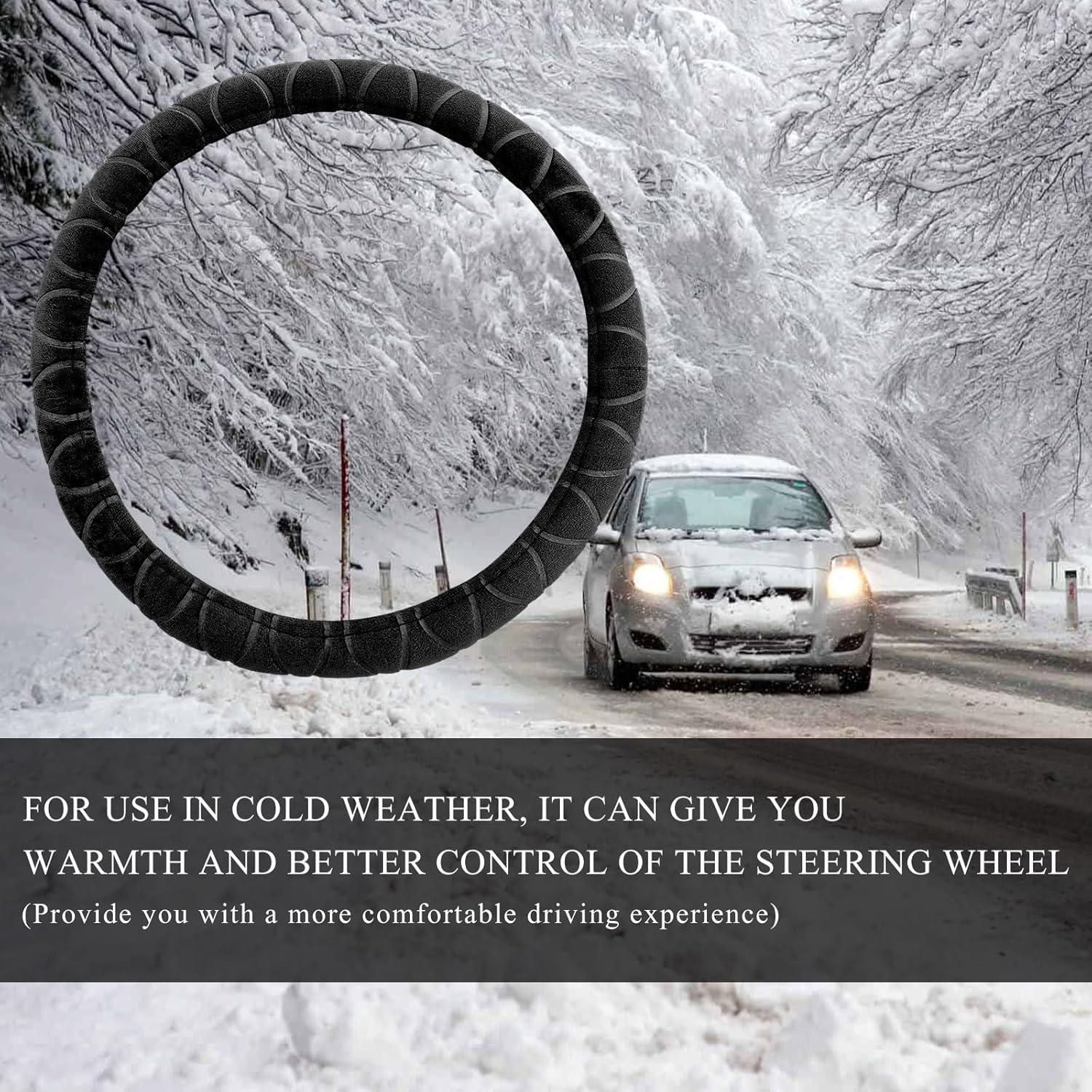 Funda de Volante de Coche Wevdn 38.1 cm Peluche Antideslizante