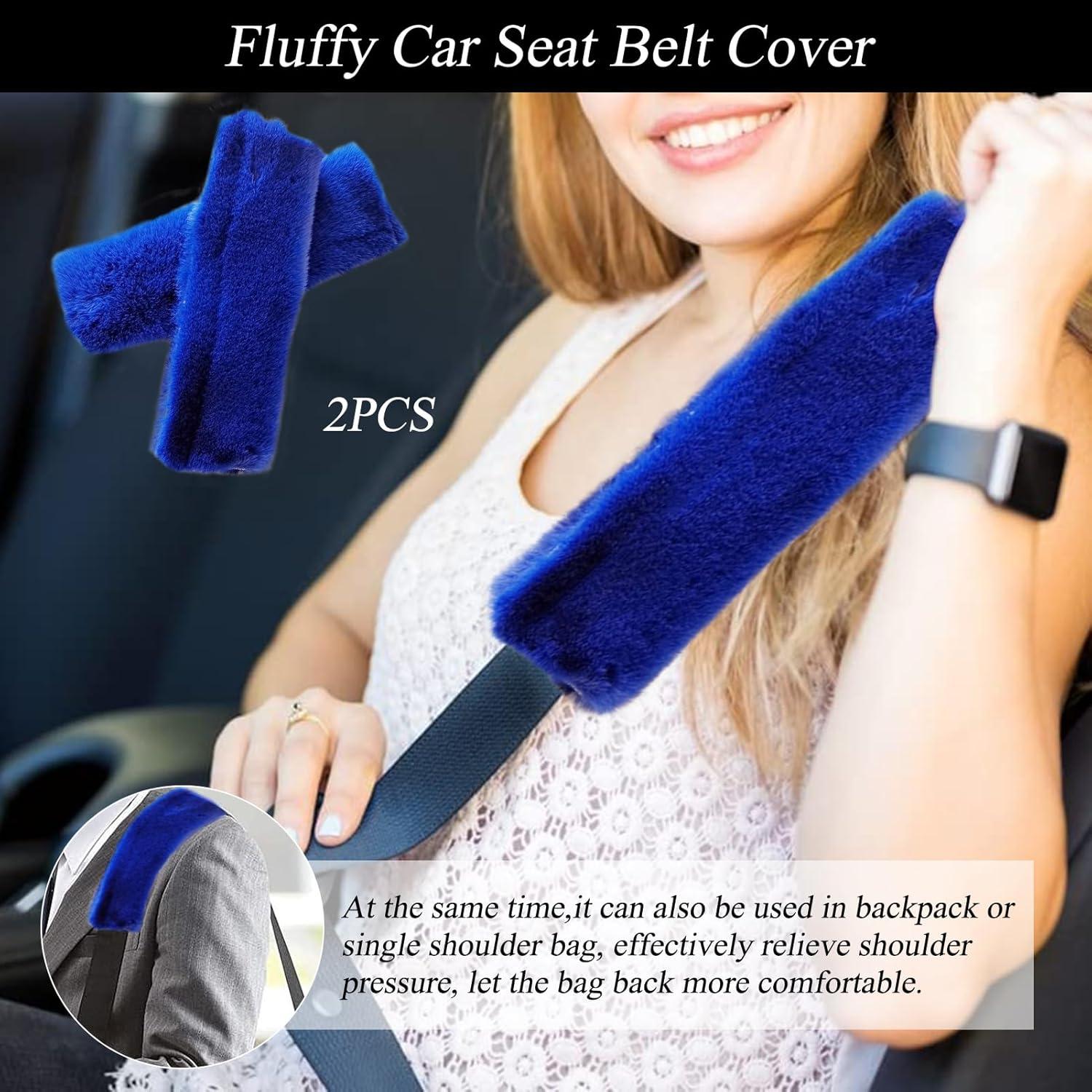 Juego de Accesorios de Coche Esponjosos 9 Piezas WenMei Azul