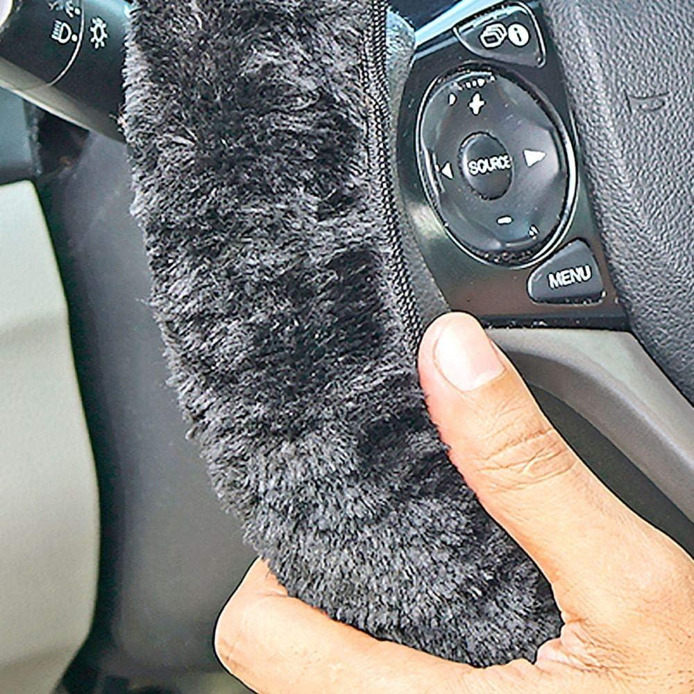 Cubierta de Volante Peluda Fairly Odd Treasures Negra 35.56-40.64 cm