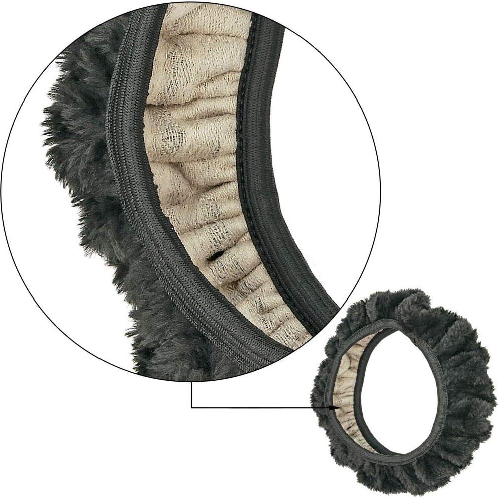 Cubierta de Volante Peluda Fairly Odd Treasures Negra 35.56-40.64 cm