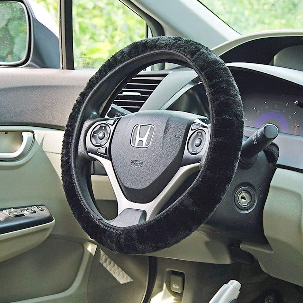 Cubierta de Volante Peluda Fairly Odd Treasures Negra 35.56-40.64 cm