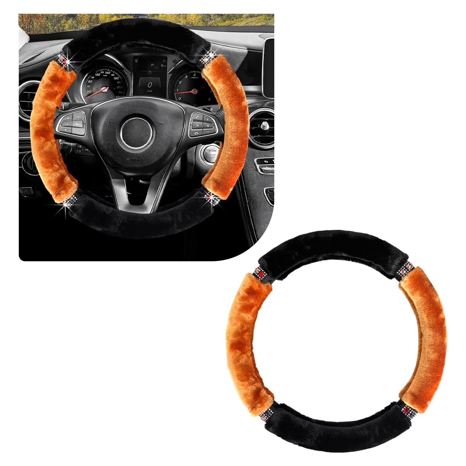 Cubierta de Volante Fluffy DXNQ 38 cm Naranja con Brillo