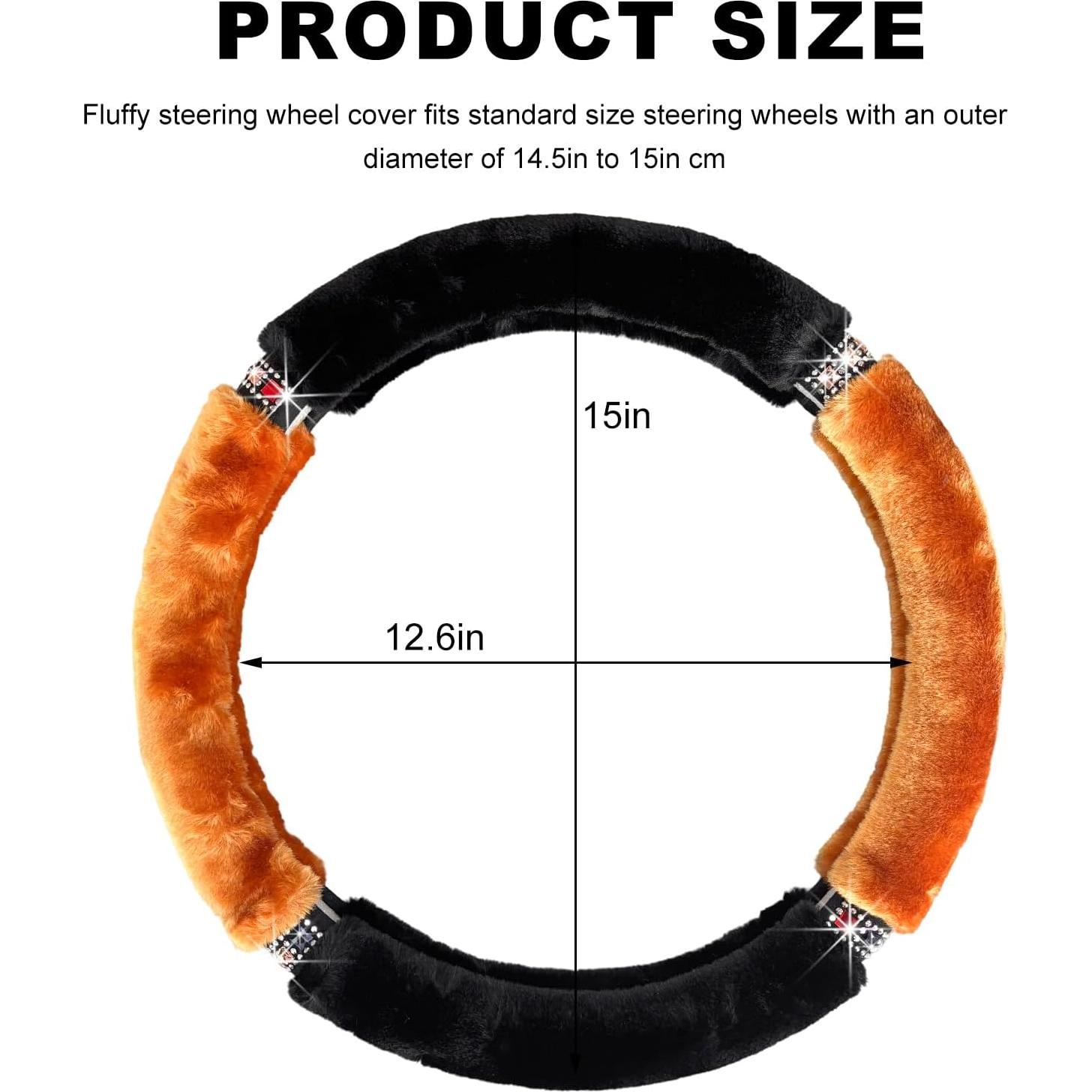 Cubierta de Volante Fluffy DXNQ 38 cm Naranja con Brillo