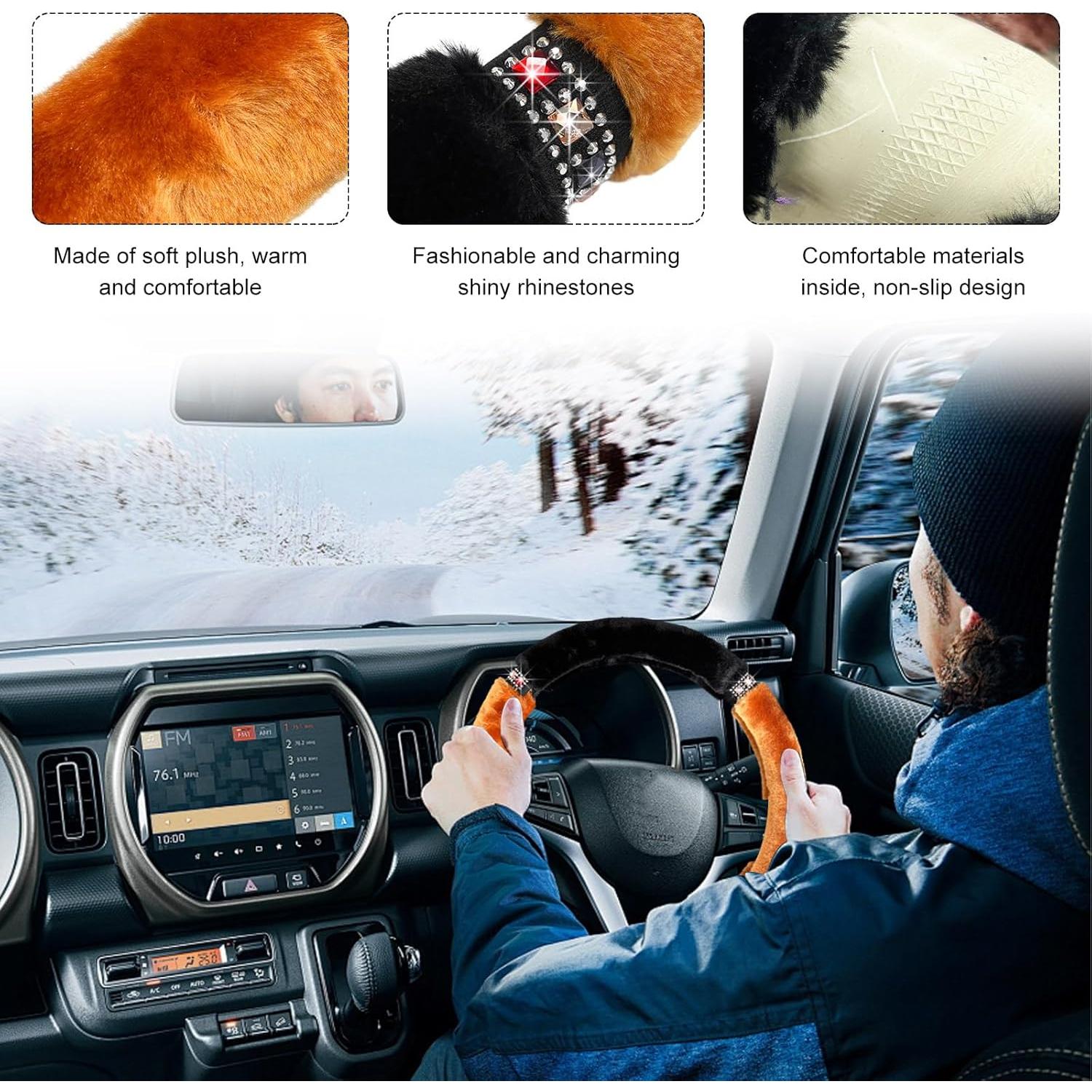 Cubierta de Volante Fluffy DXNQ 38 cm Naranja con Brillo