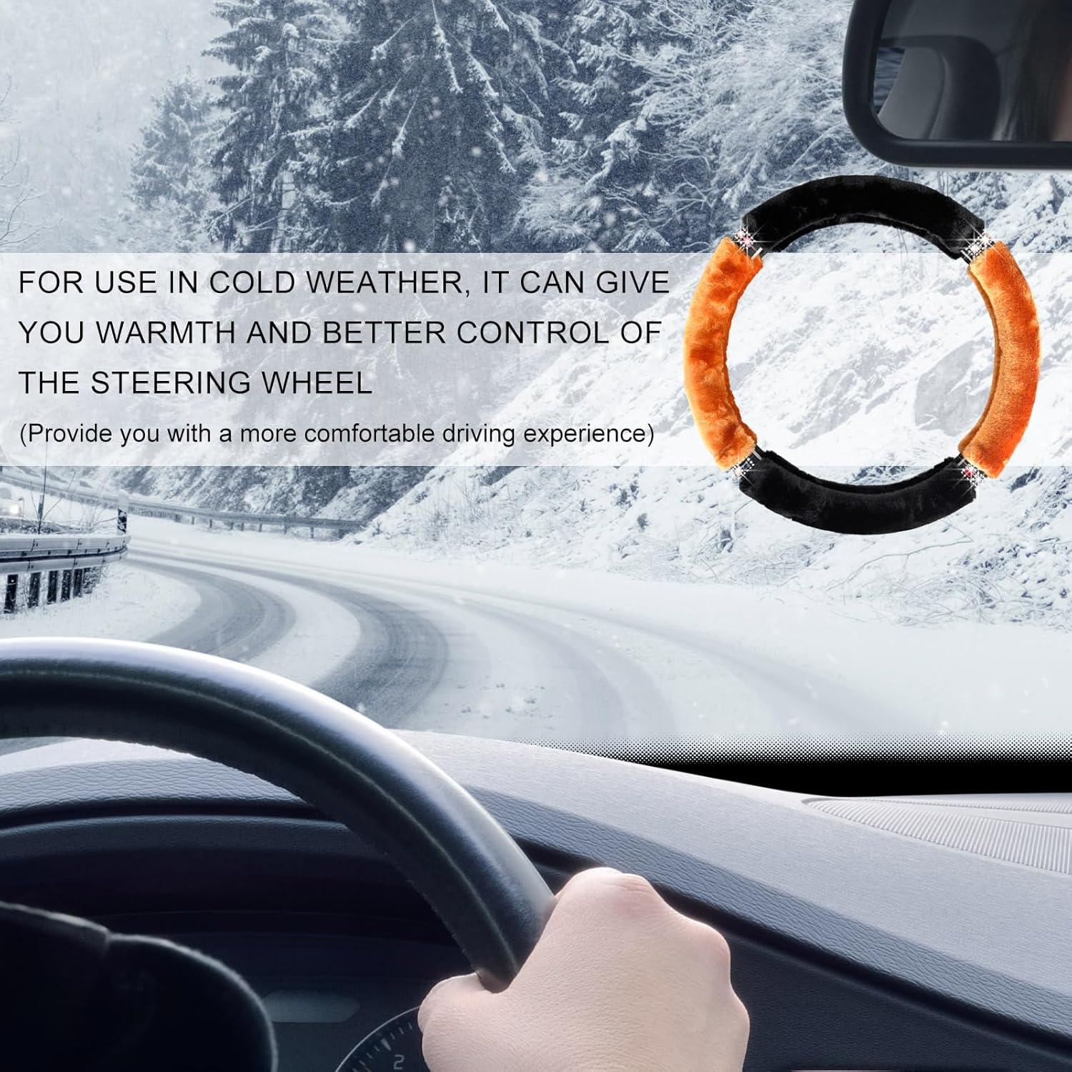 Cubierta de Volante Fluffy DXNQ 38 cm Naranja con Brillo