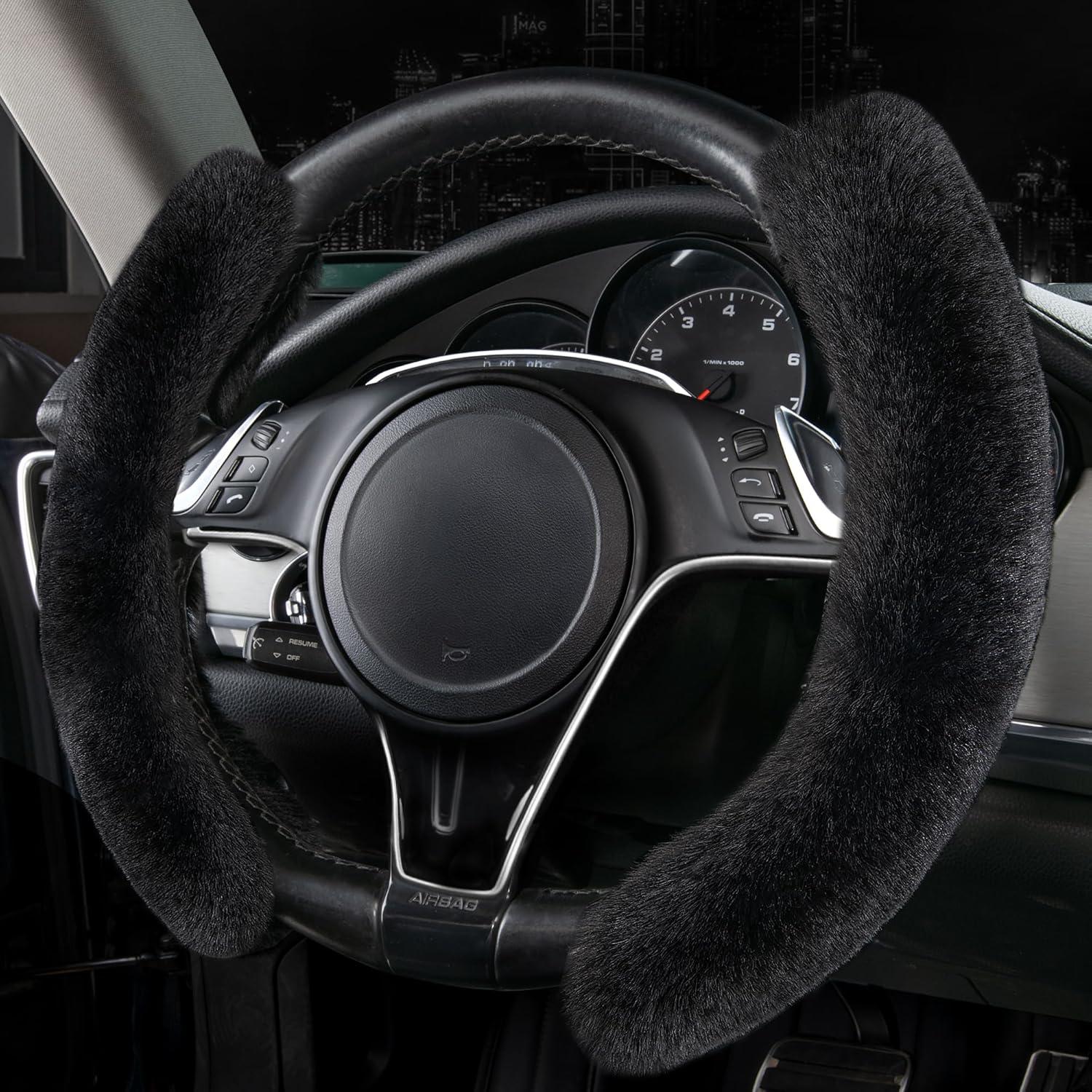 Cubierta de Volante de Peluche CAR PASS Universal 38-40 cm