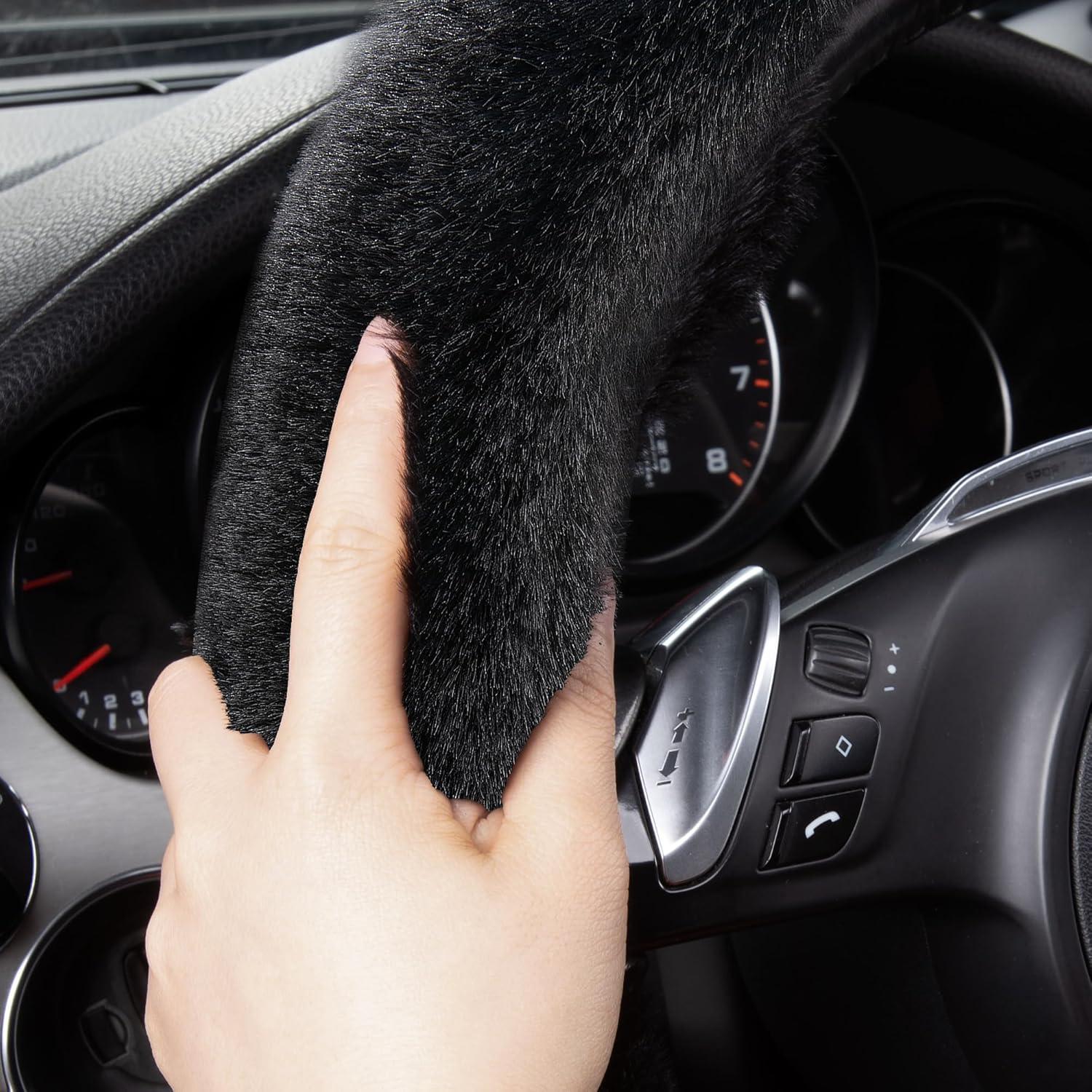 Cubierta de Volante de Peluche CAR PASS Universal 38-40 cm