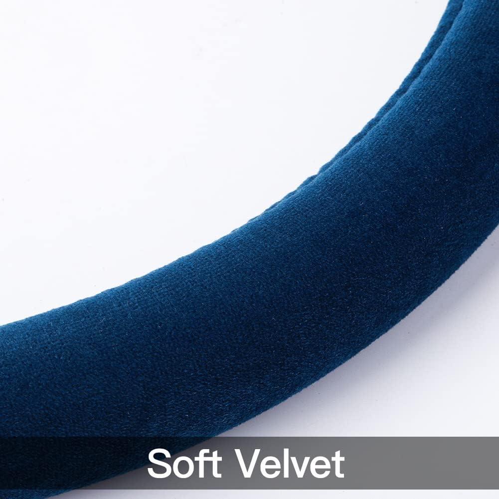 Funda de Volante de Terciopelo OTOSTAR 15" Azul Marino