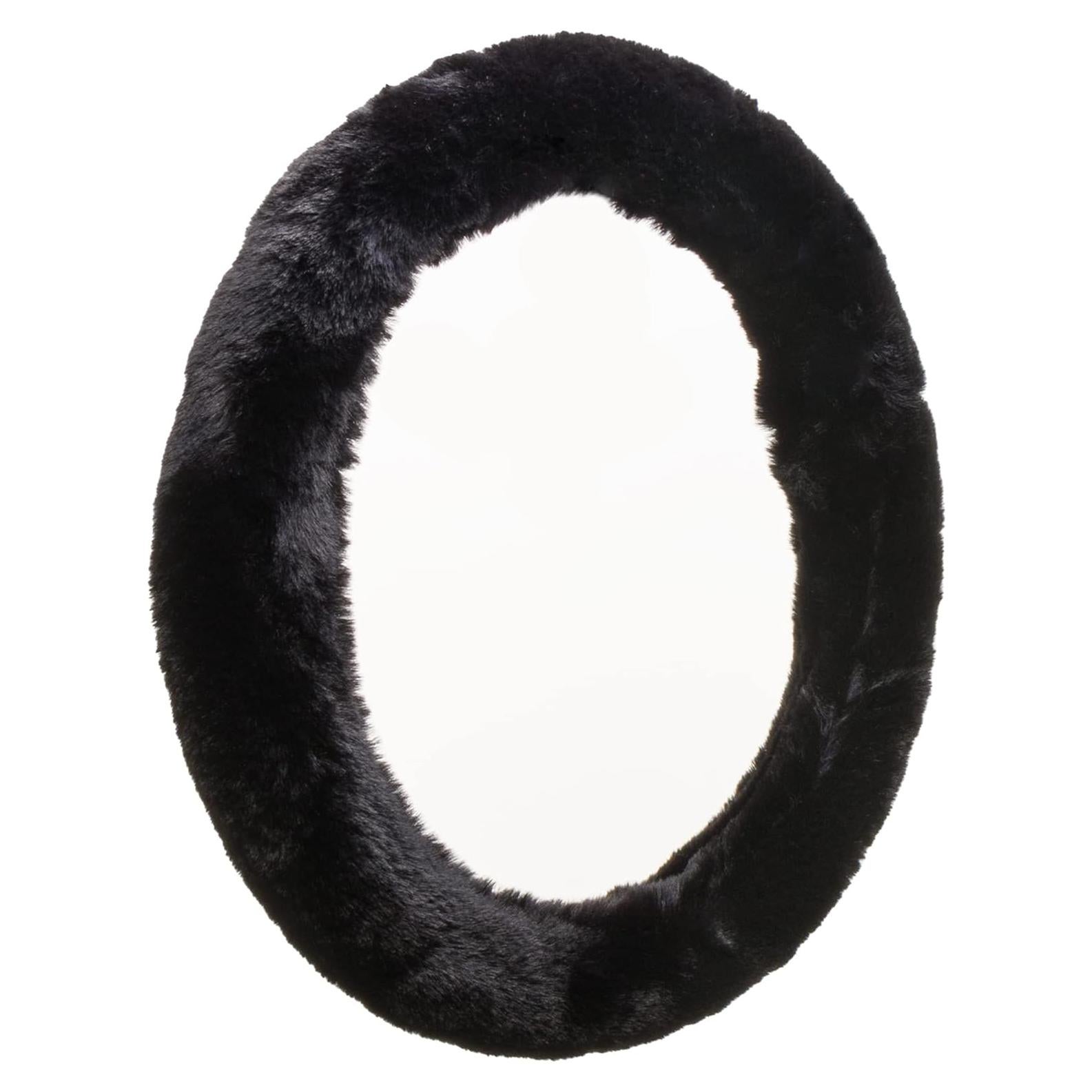 Cubierta de Volante Fluffy Ultra Suave Negra Accesorios Personalizados