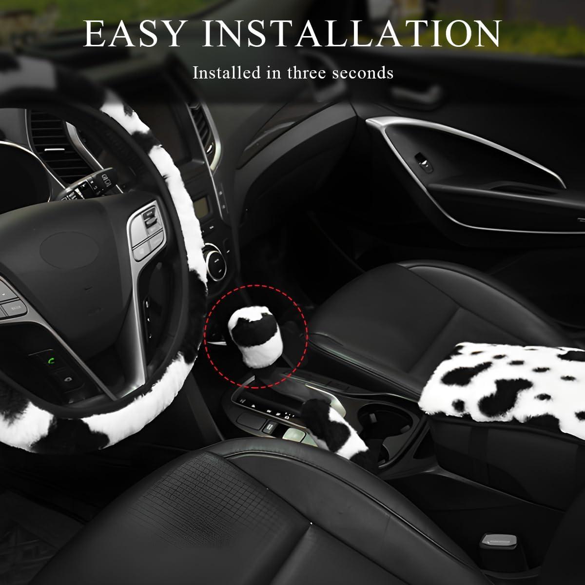 Juego de Accesorios para Auto Gasedin Estampado de Vaca