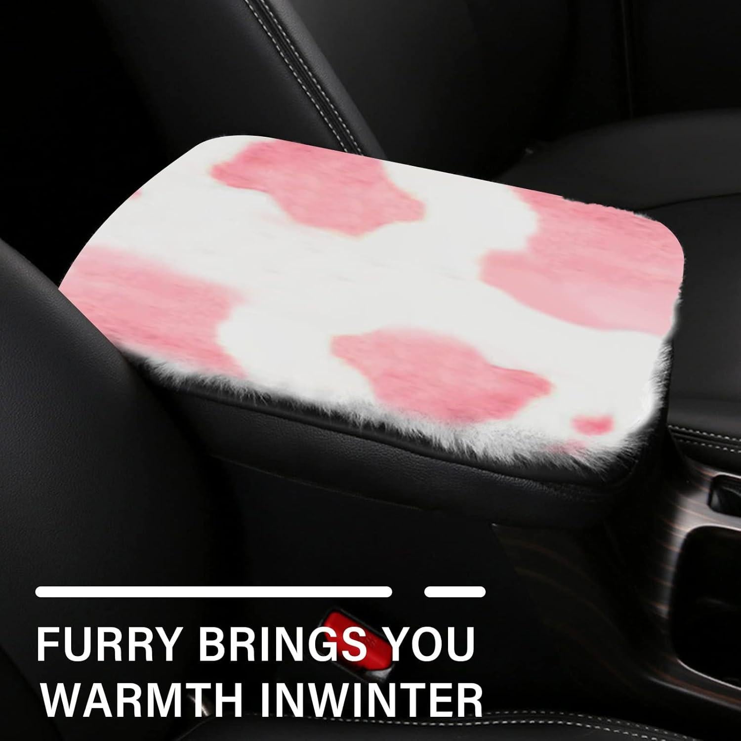 Juego de Accesorios de Coche JINGSEN 11 Piezas Rosa Esponjoso