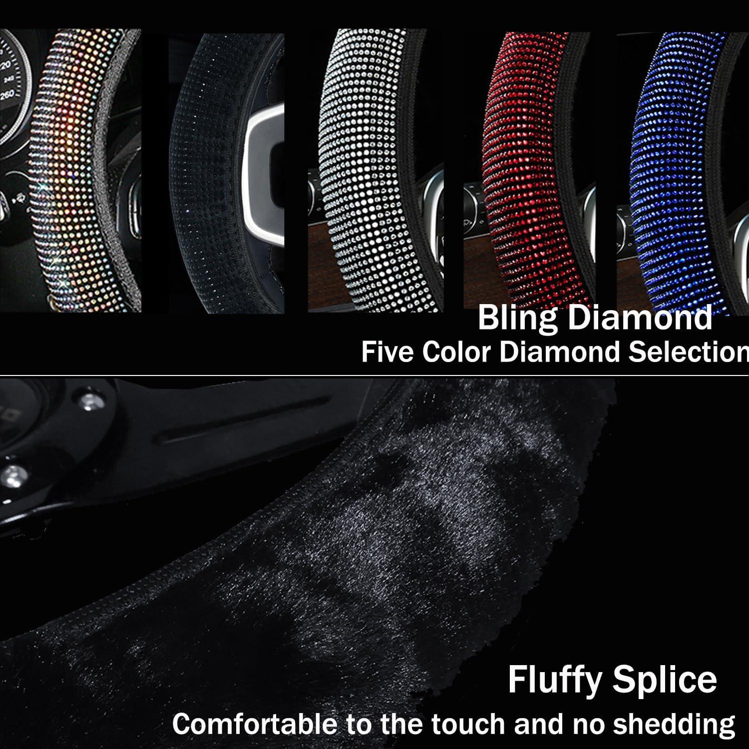 Cubierta de Volante Brillante Muamos 38 cm Ajuste Universal