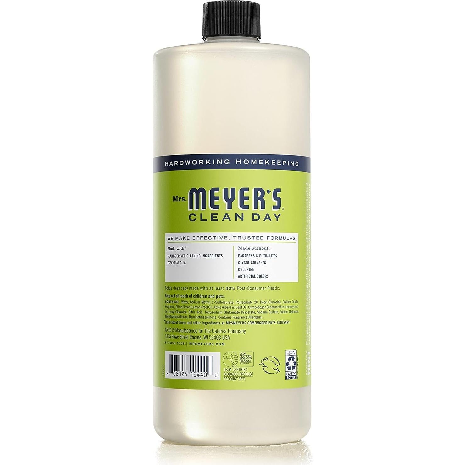 Limpiador Multi-Superficie Concentrado Mrs. Meyer's 946 ml - Verbena de Limón (Paquete de 2)