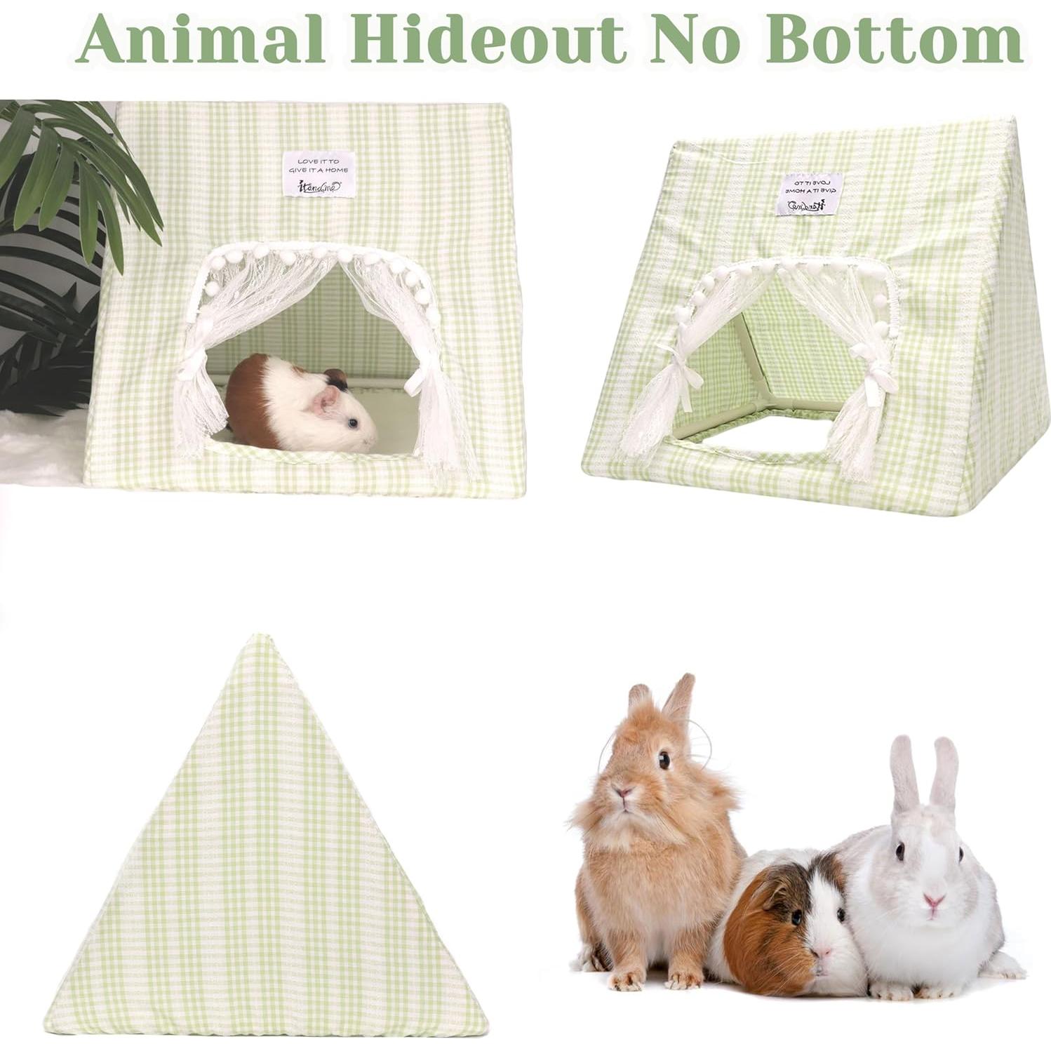 Escondite Grande para Cobayas Jevnd con Cortina Lavable