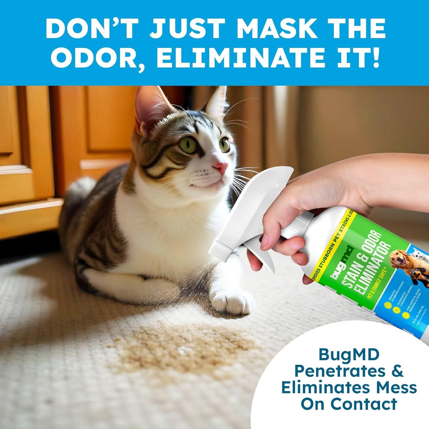 BugMD Eliminador de Olores y Quitamanchas para Mascotas 0.95L