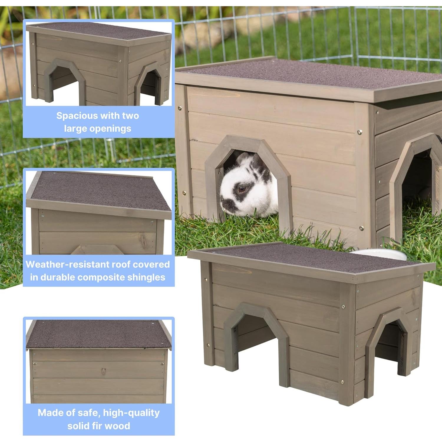 Casa Refugio para Conejos TRIXIE 50x30x36.6 cm Gris-Verde