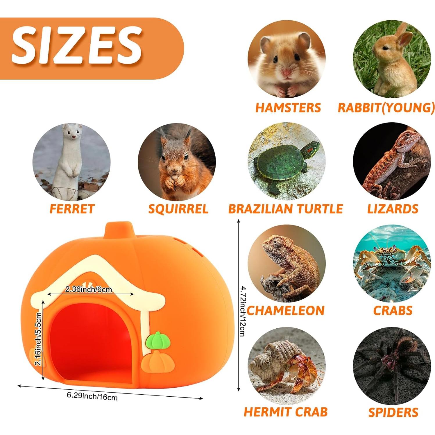 Cama para Cobaya HOSUKKO Silicona Naranja 15x10x14cm