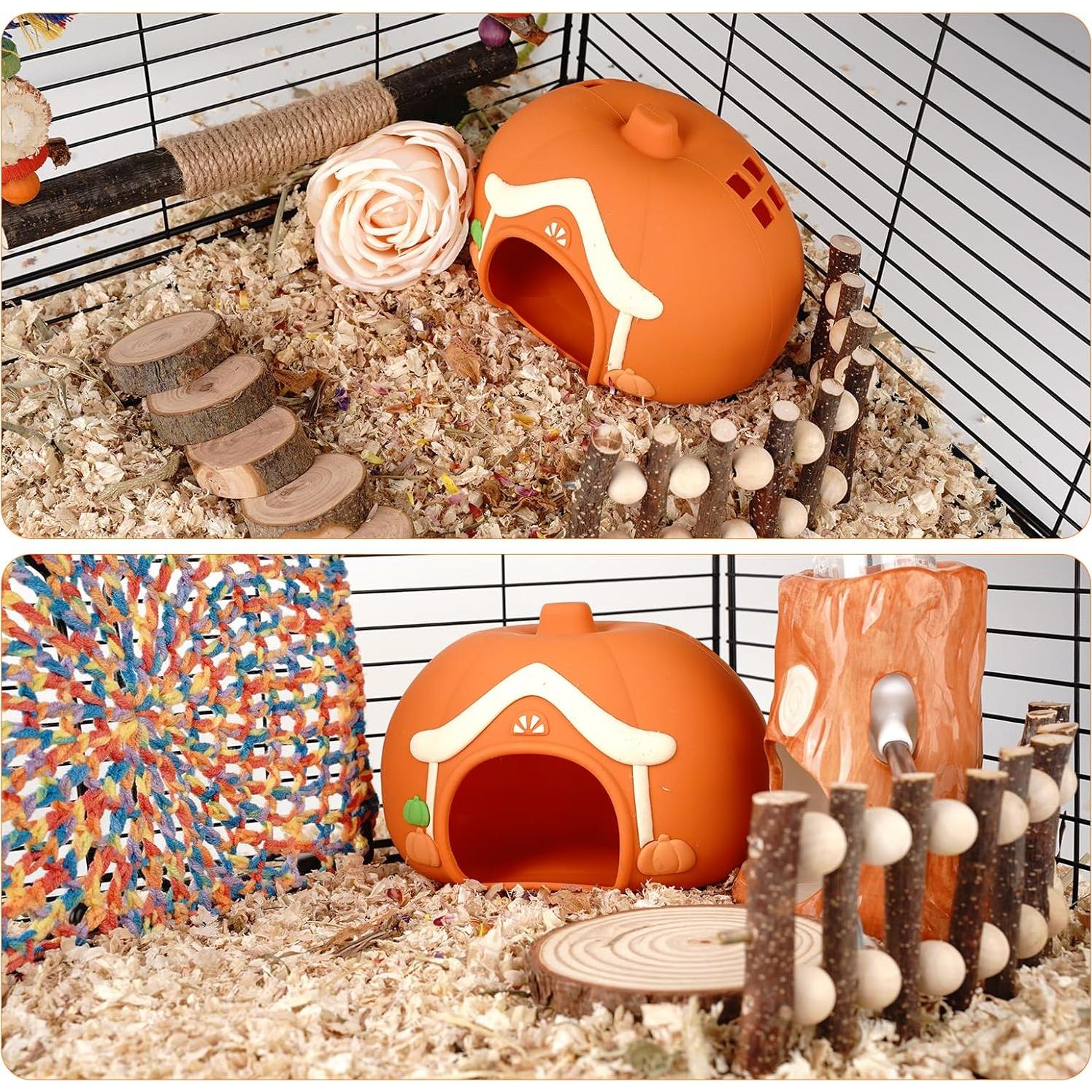 Cama para Cobaya HOSUKKO Silicona Naranja 15x10x14cm