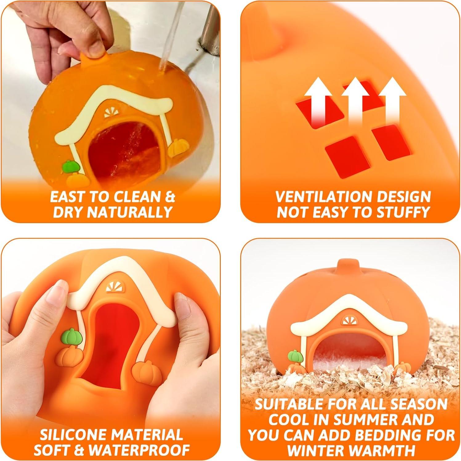 Cama para Cobaya HOSUKKO Silicona Naranja 15x10x14cm