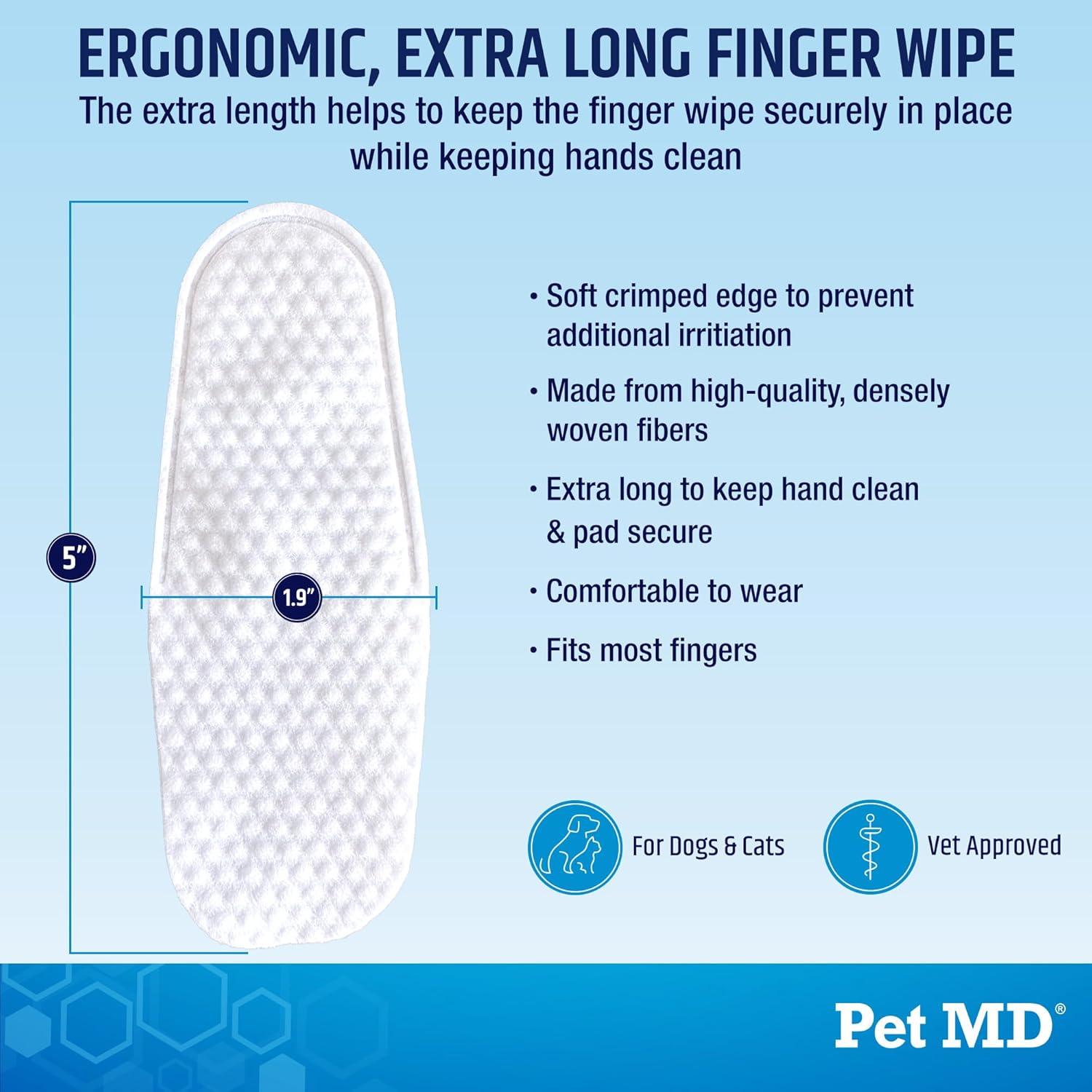 Toallitas para Oídos Pet MD 50ct - Limpiador Suave para Mascotas