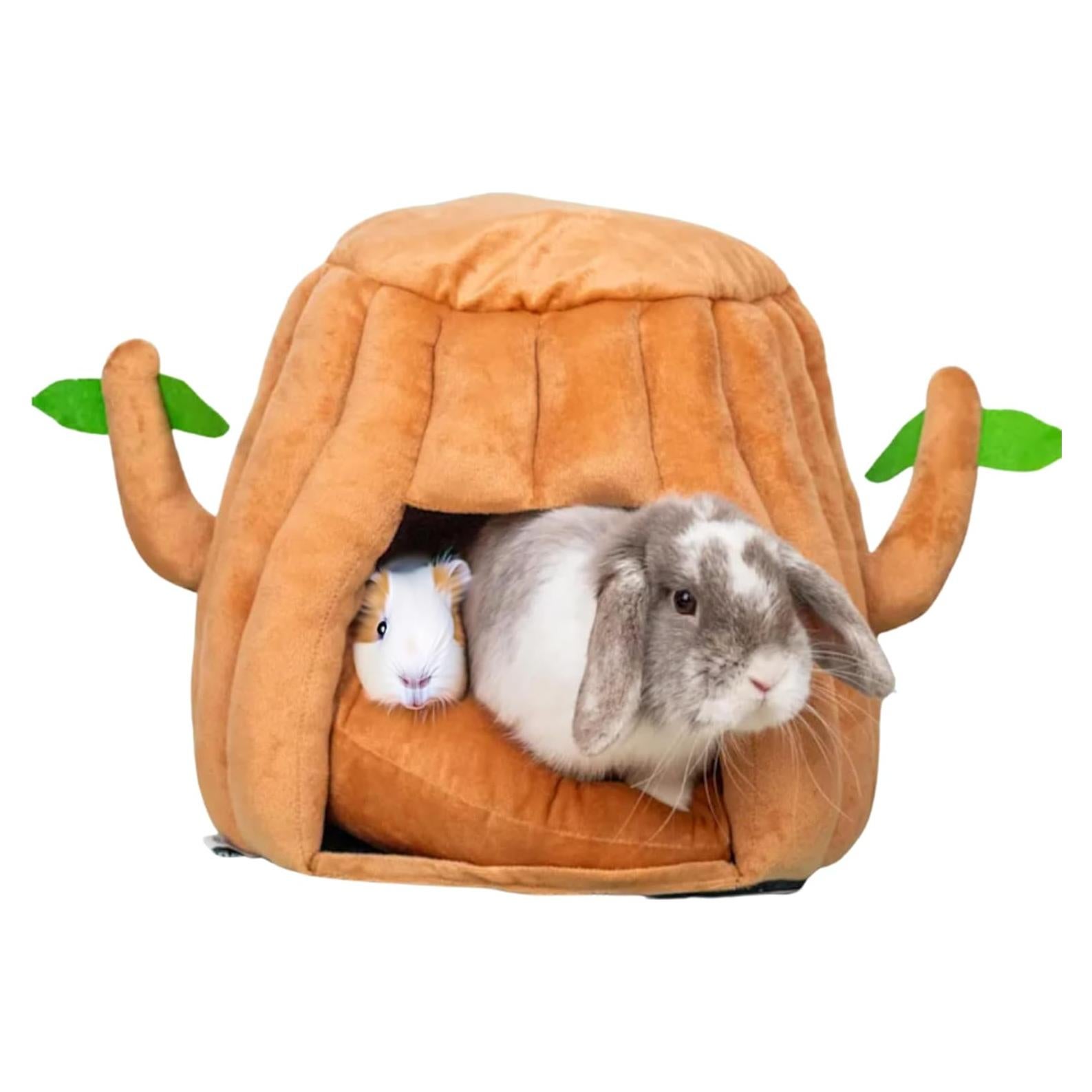 Casa de Tocón Hopp'd 2-en-1 Grande para Conejos y Cobayas