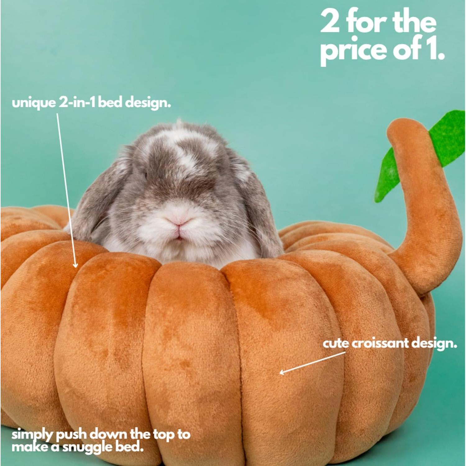 Casa de Tocón Hopp'd 2-en-1 Grande para Conejos y Cobayas