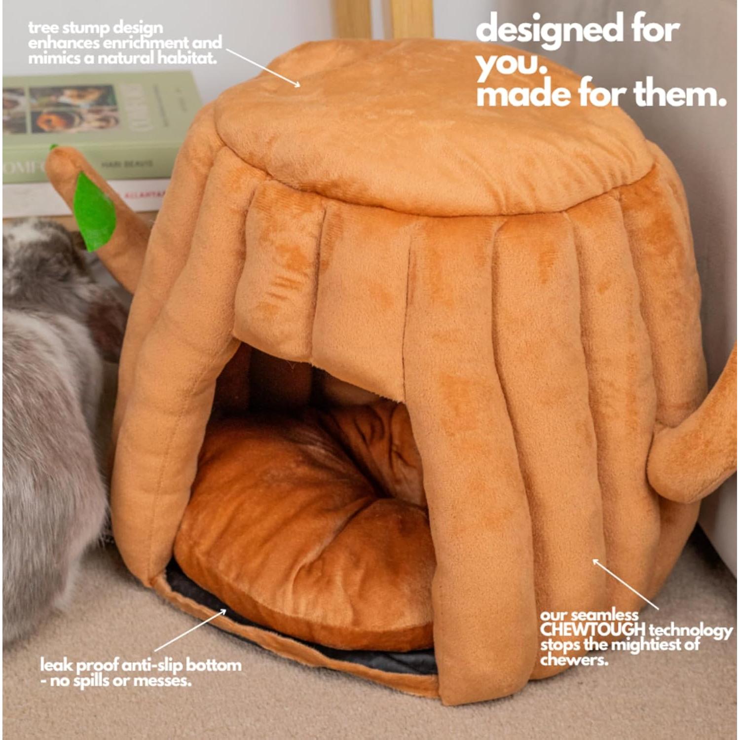 Casa de Tocón Hopp'd 2-en-1 Grande para Conejos y Cobayas