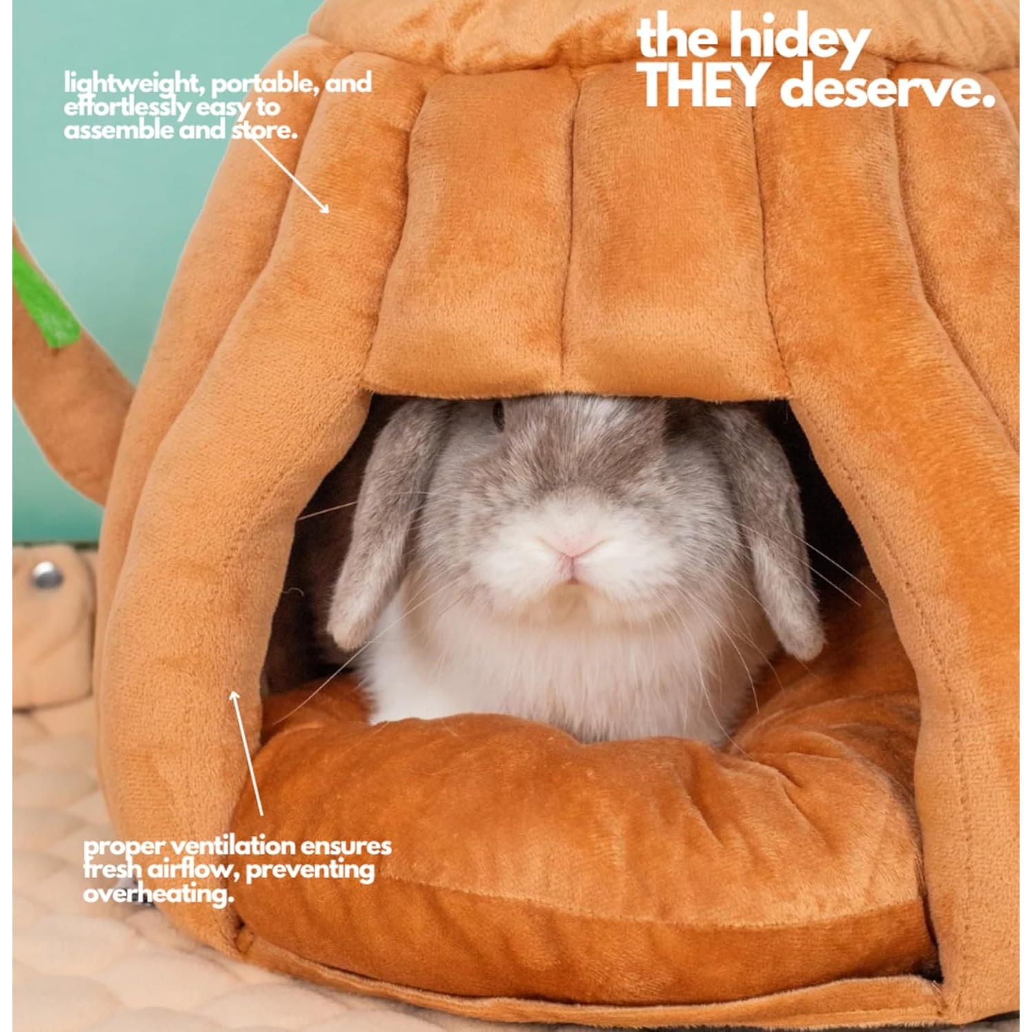 Casa de Tocón Hopp'd 2-en-1 Grande para Conejos y Cobayas