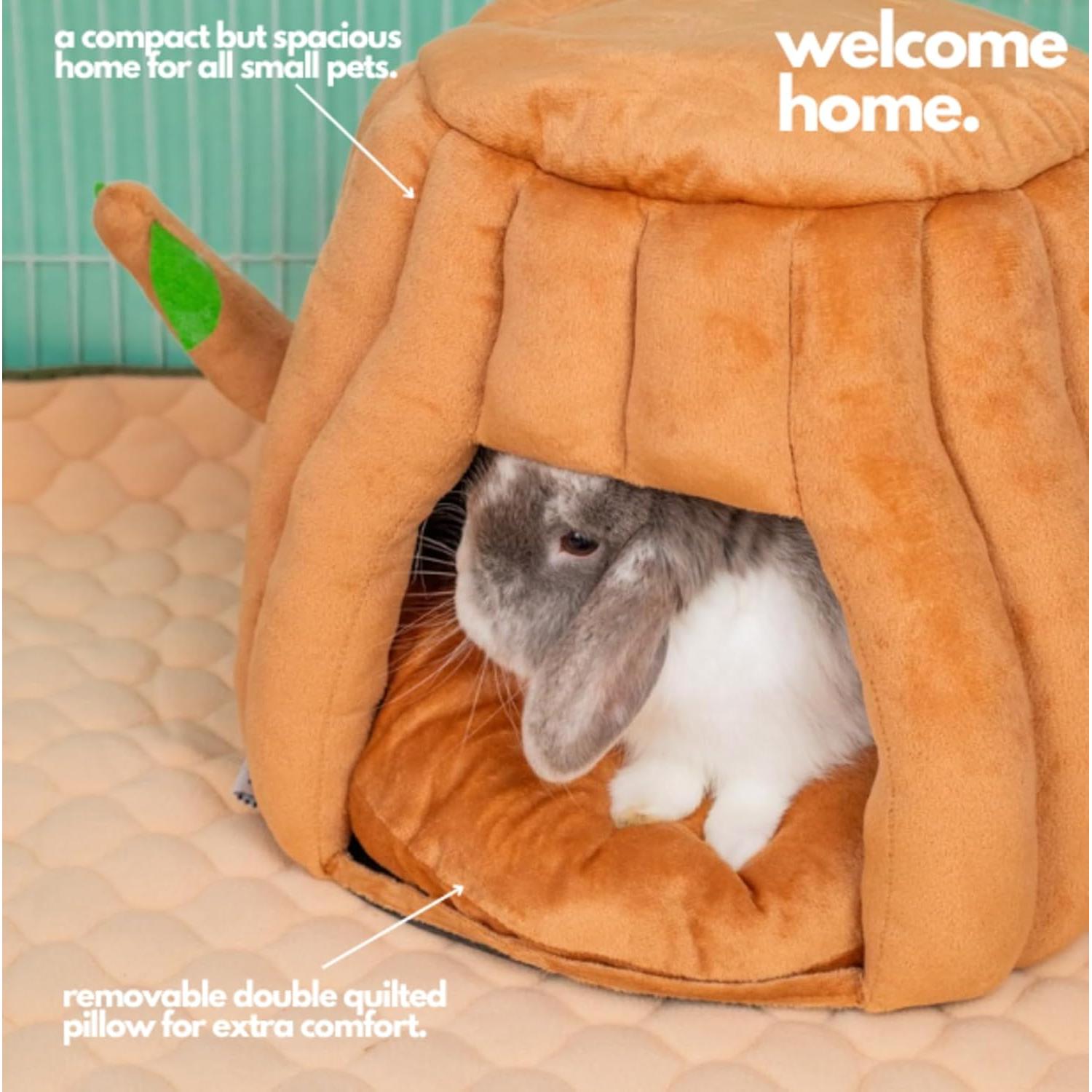 Casa de Tocón Hopp'd 2-en-1 Grande para Conejos y Cobayas