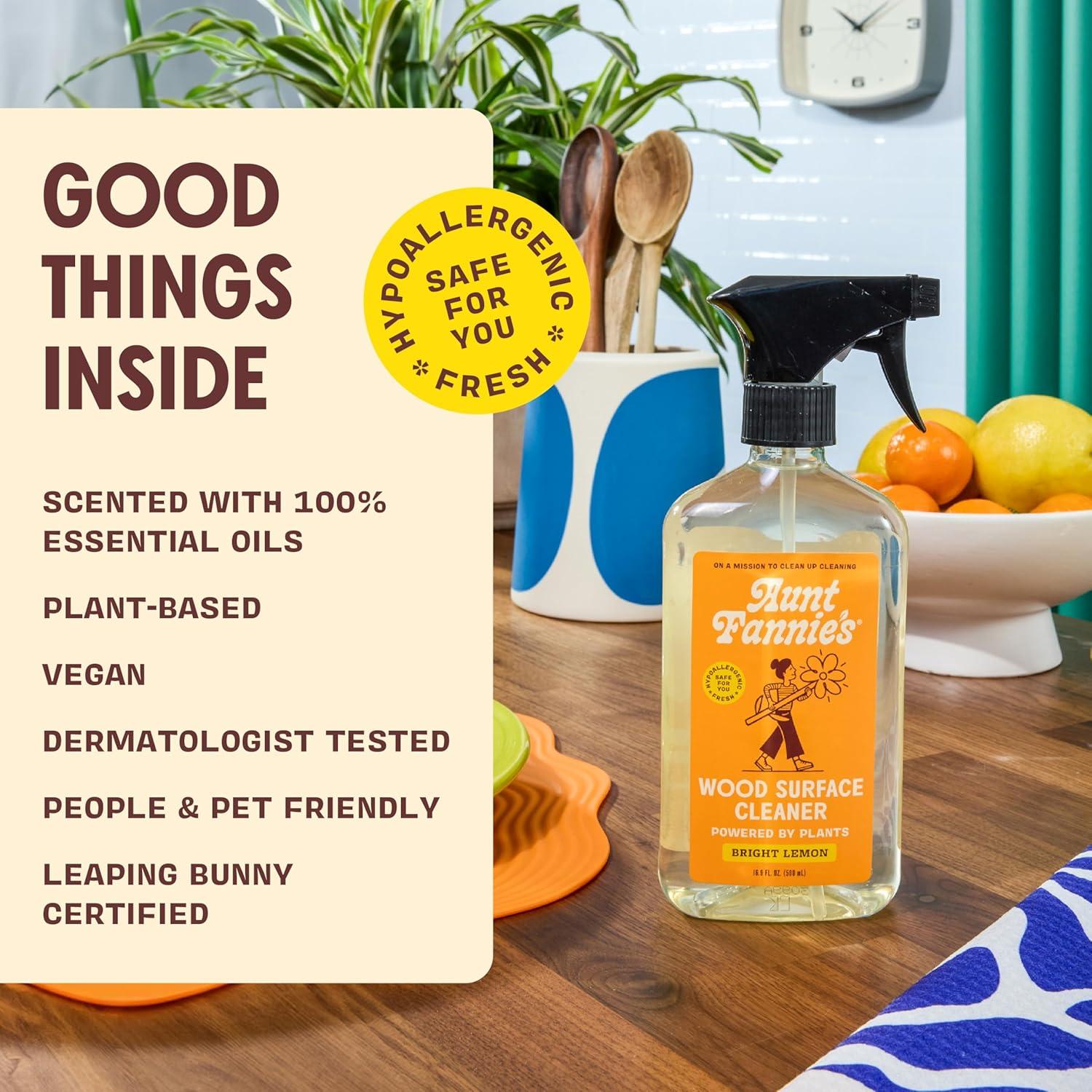 Limpiador Multiusos para Madera Aunt Fannie 0.5L Aroma Limón