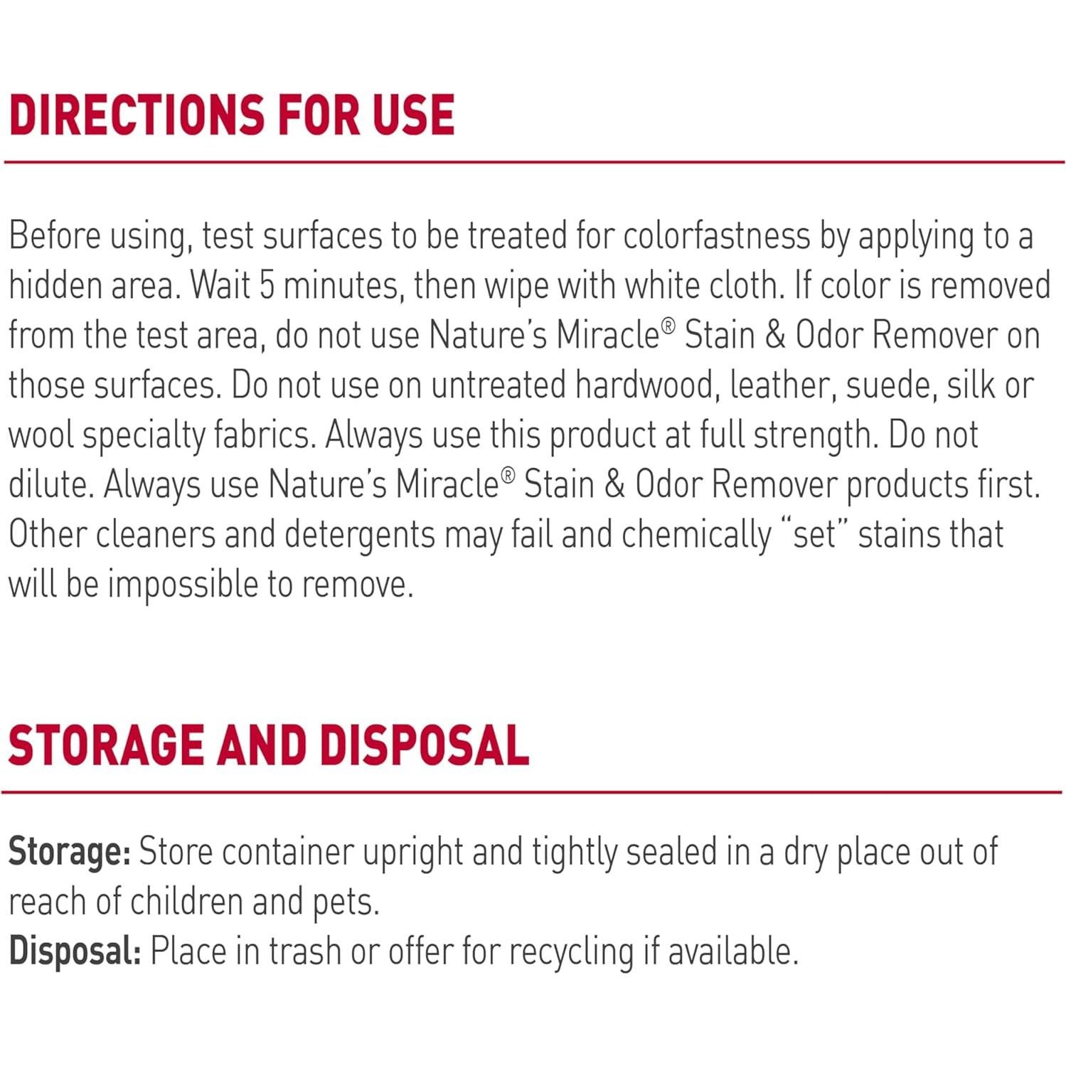 Removedor de Manchas y Olores Nature's Miracle 0.95L Enzimático