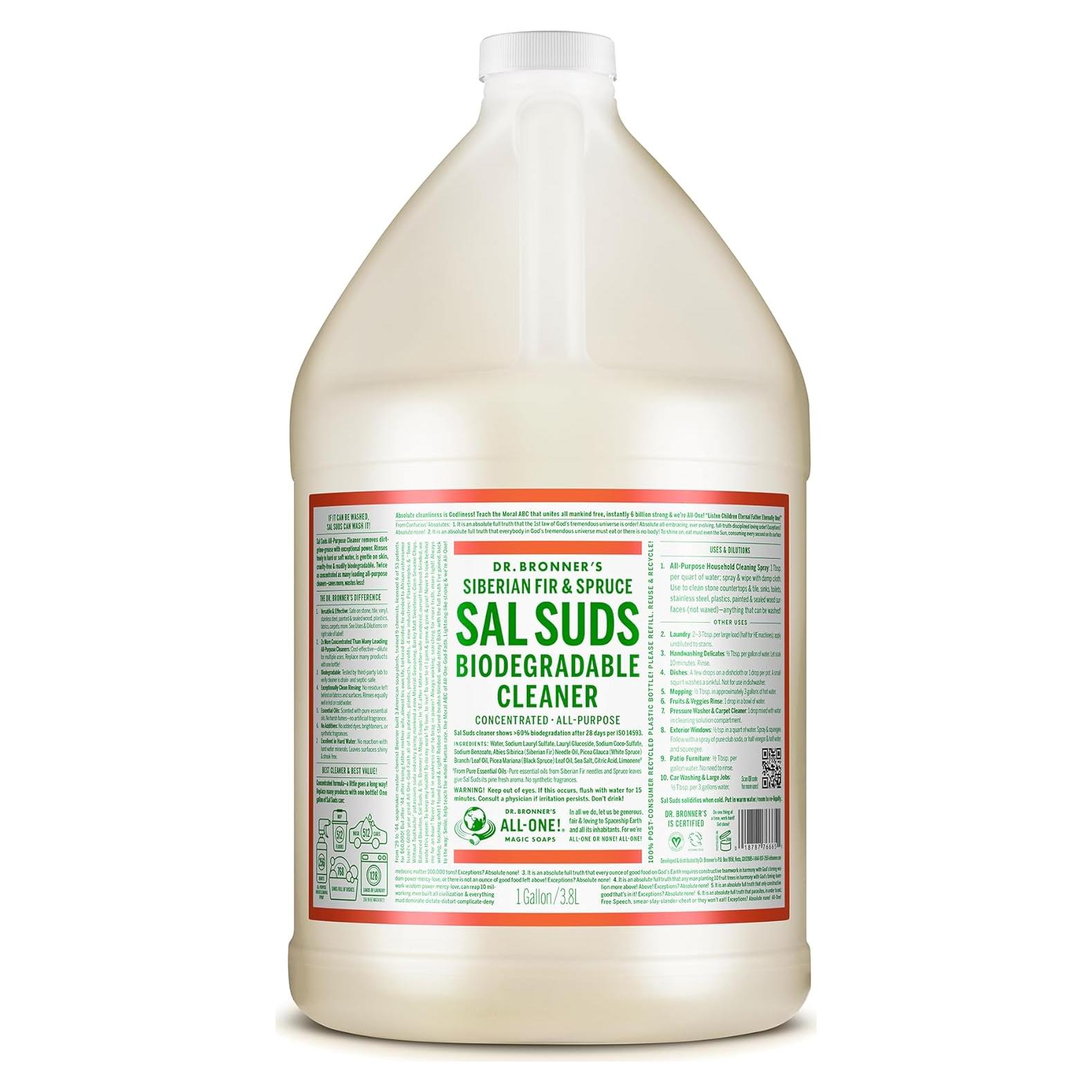 Dr. Bronner's Sal Suds Limpiador Biodegradable 3.78L Multiusos