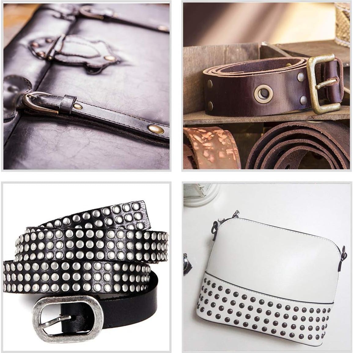 Kit de Remaches de Cuero EuTengHao 484 Piezas 4 Colores