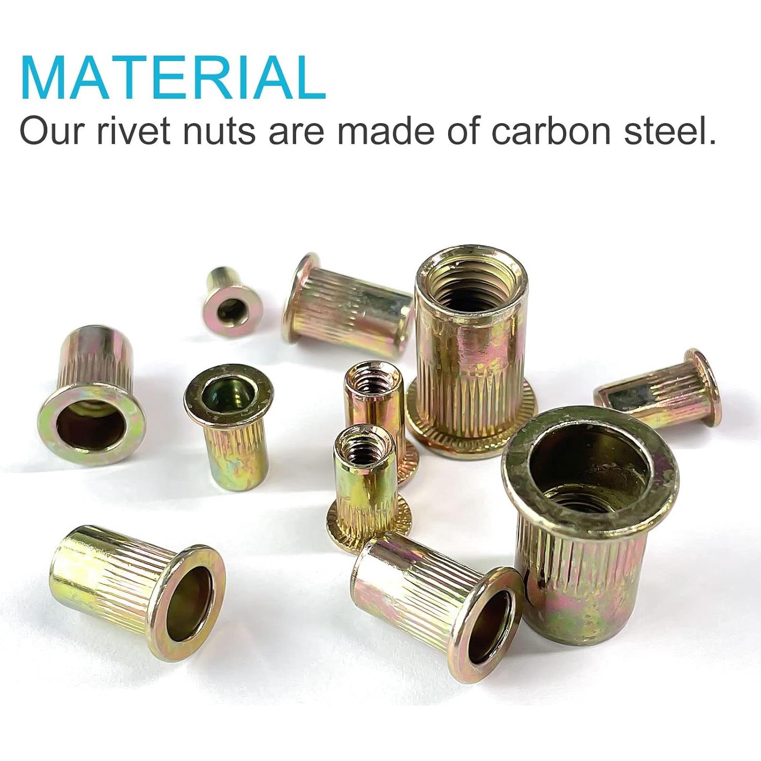 Kit de Tuercas Remachadas 520pcs TrivdPro Acero Galvanizado