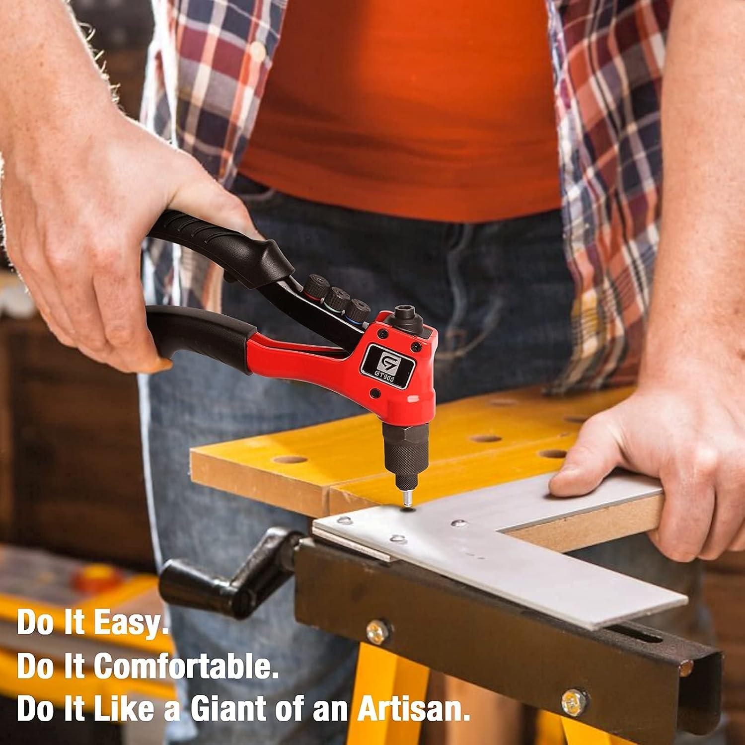 Kit de Herramienta de Remache GIANTISAN GT900 con 200 Remaches