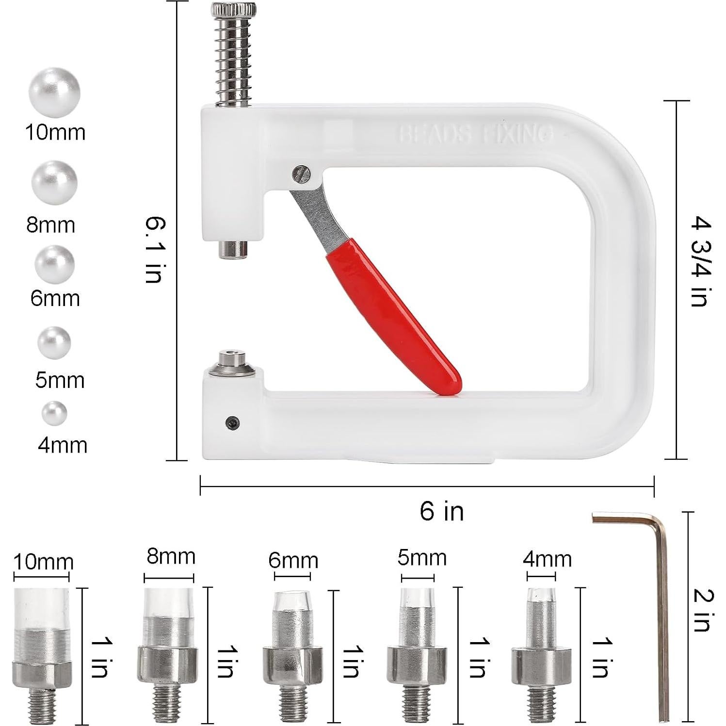 Máquina de Configuración de Perlas Okllen con 5 Tamaños