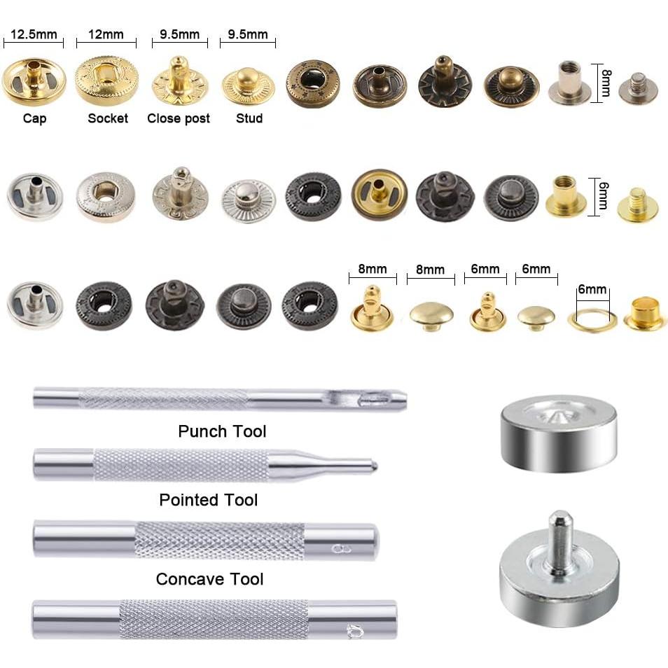 Kit de Broches a Presión Caydo 400 Piezas para Cuero